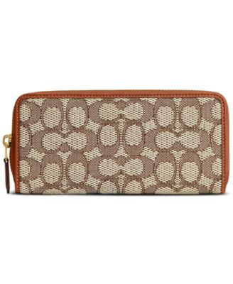 Essential Slim Accordion Signature Jacquard Zip Wallet