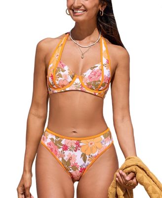 Women’s Evening Garden Underwire Bikini Top & Standard Bottoms Set