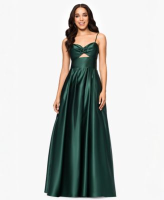 Juniors’ Cutout-Front Lace-Up-Back Gown, Created for Macy’s