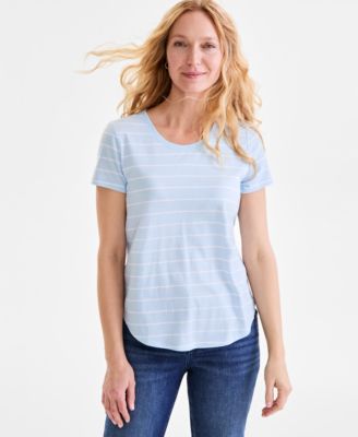 Women’s Printed Crewneck Short-Sleeve T-Shirt, Exclusively at Macy’s