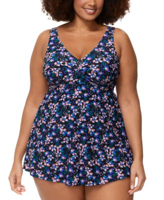 Plus Size Lucia V-Neck Swimdress