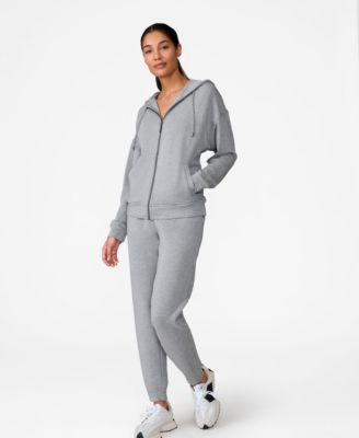 Women’s Comfort Rib Zip Front Hoodie & Jogger Matching Set