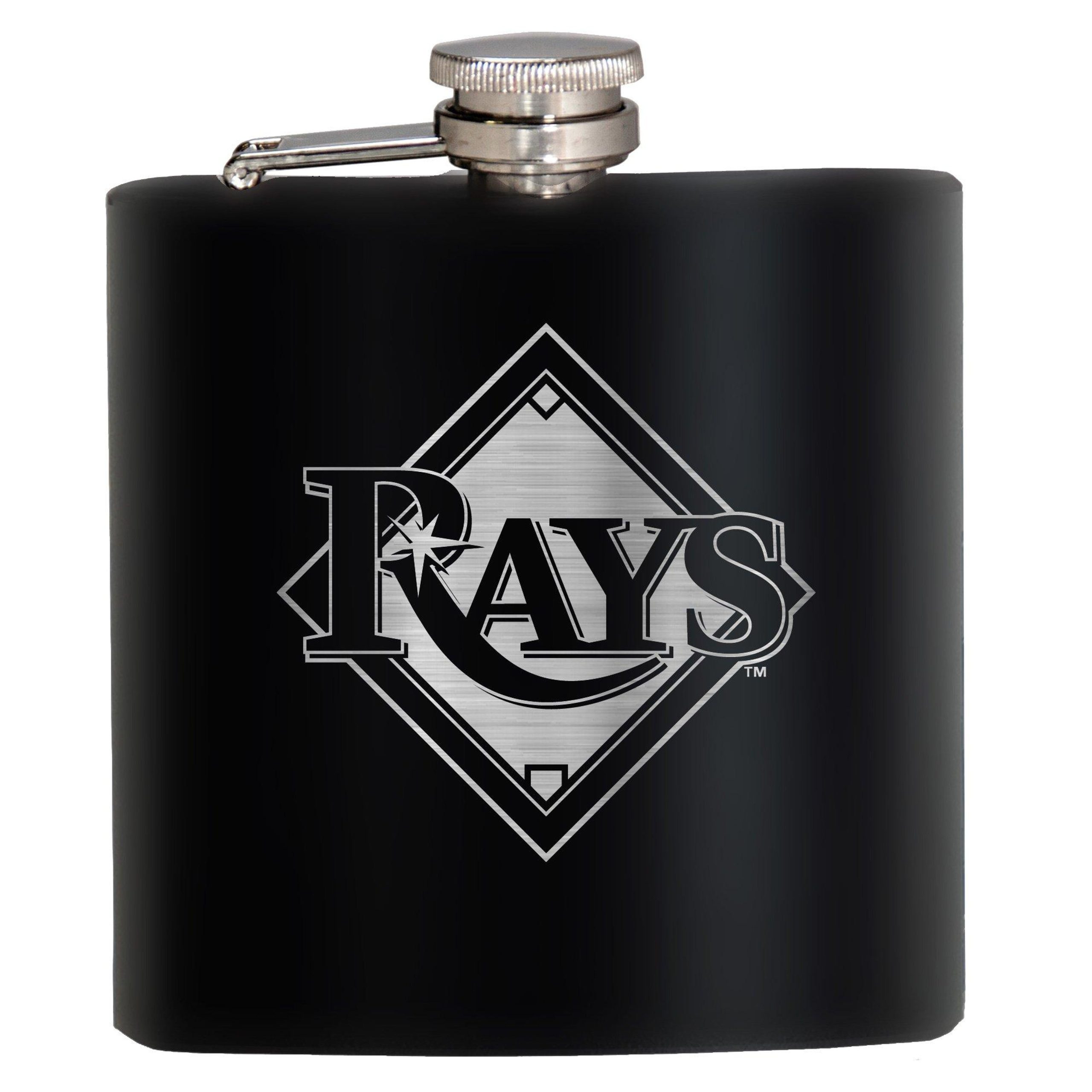 MLB Tampa Bay Rays 6 Oz. Stealth Laser Etched Hip Flask