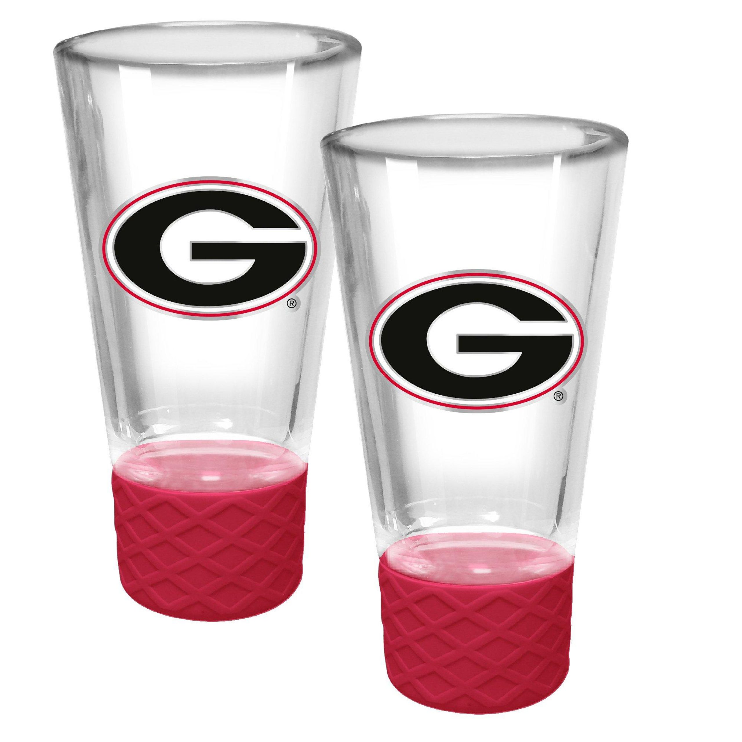 NCAA Georgia Bulldogs Set of 2 4 Oz. Glass Shot Glasses