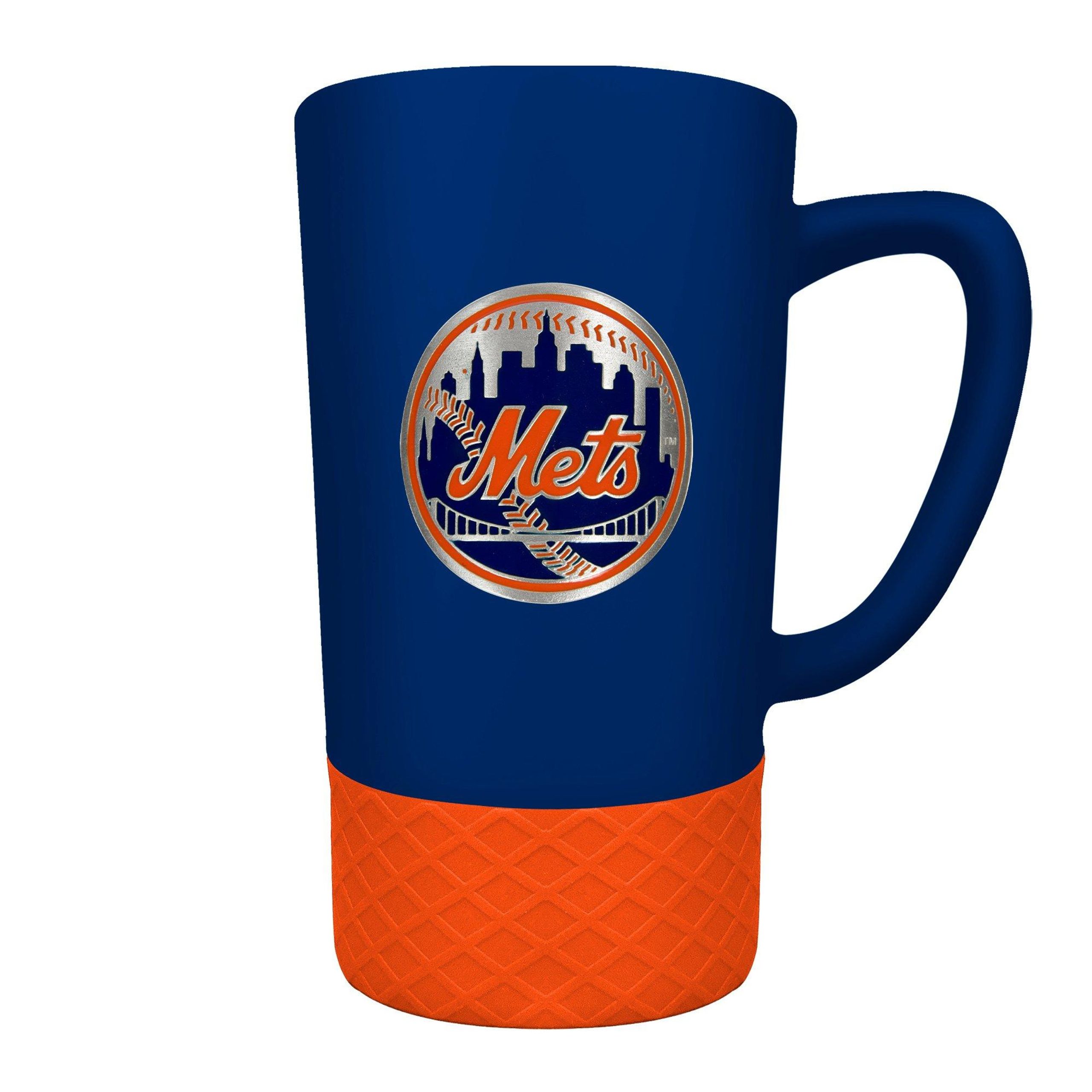 MLB New York Mets 15oz Jump Ceramic Mug & Emblem