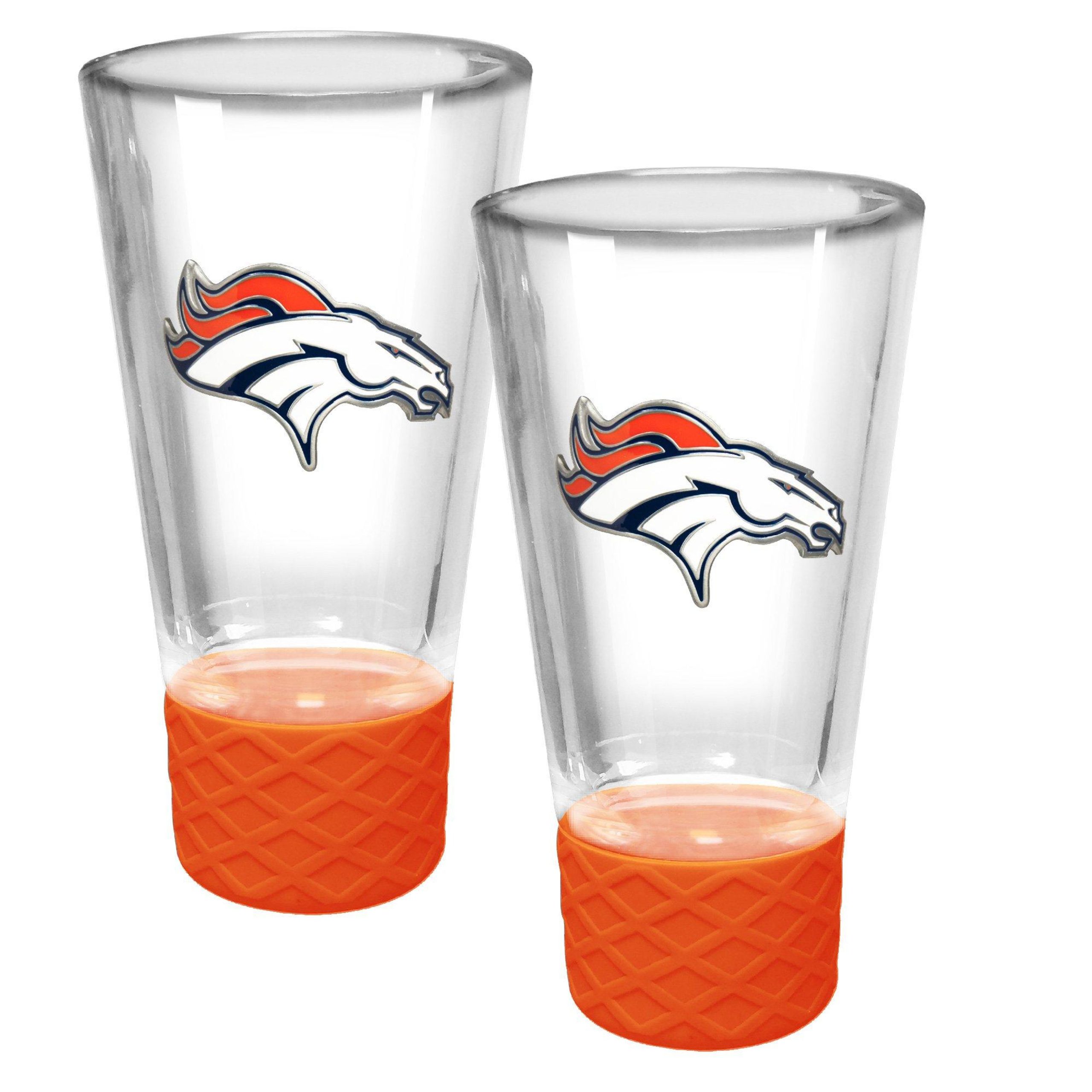 NFL Denver Broncos Set of 2 4 Oz. Glass Shot Glasses