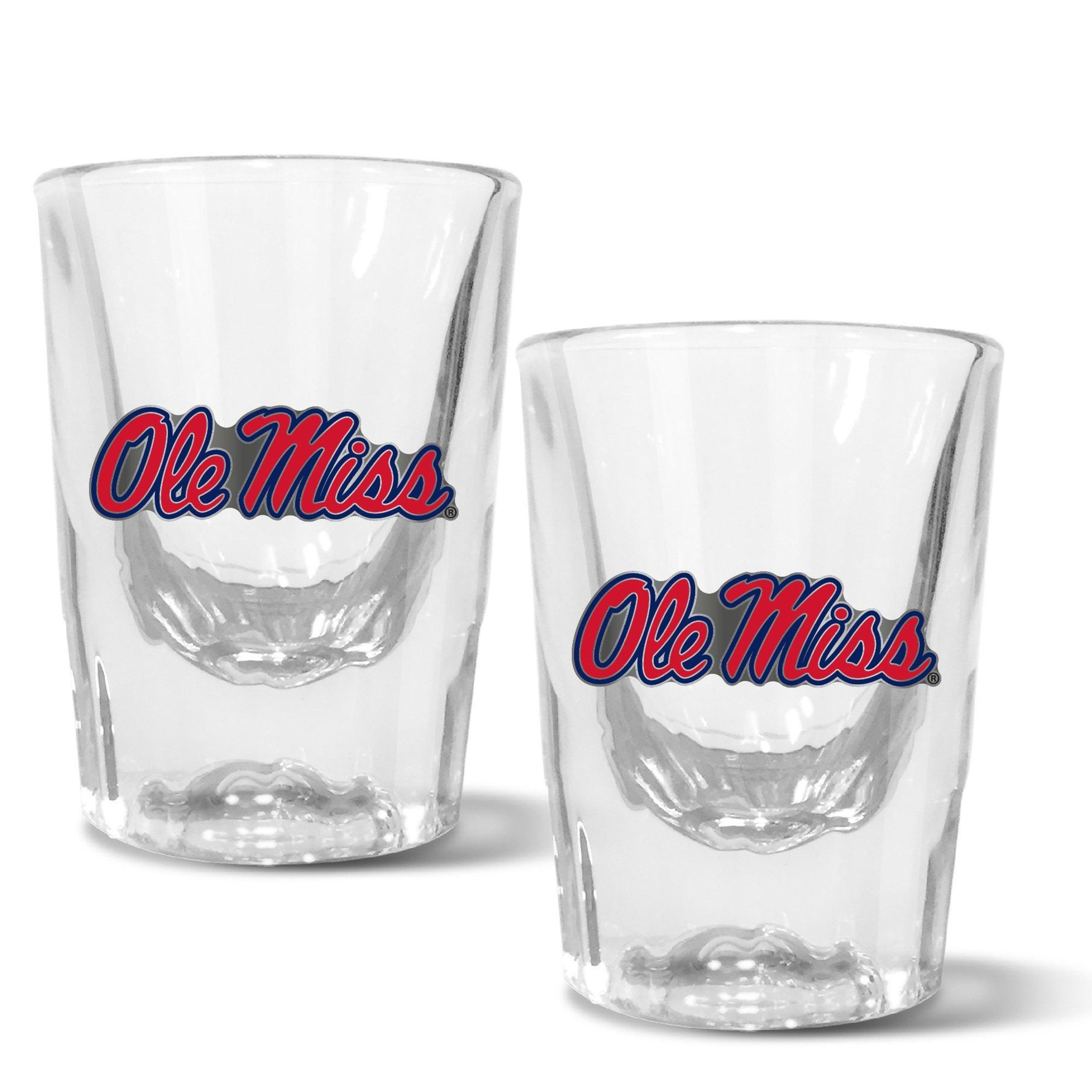 NCAA Ole Miss Rebels Set of 2 2 Oz. Prism Shot Glasses