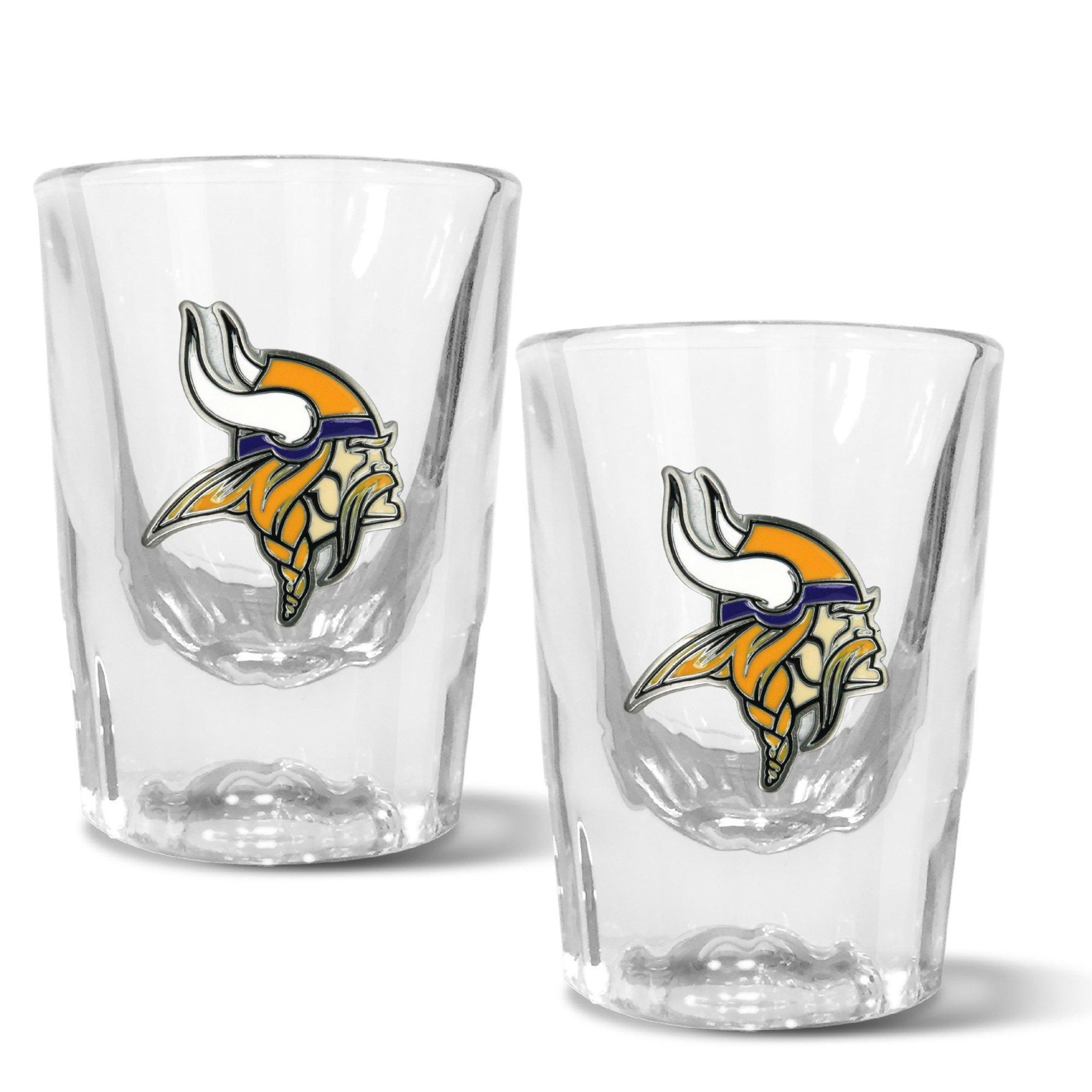 NFL Minnesota Vikings Set of 2 2 Oz. Prism Shot Glasses