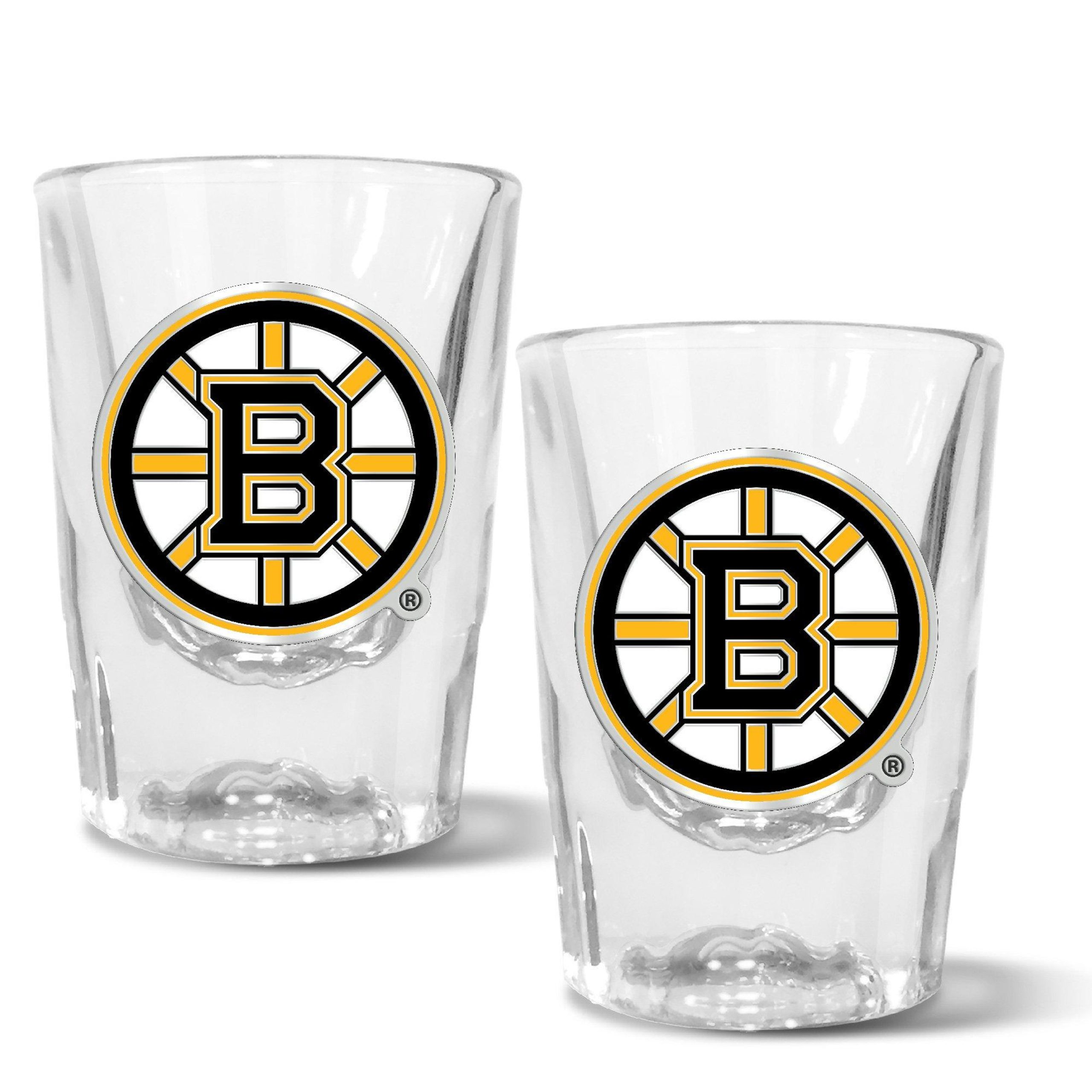 NHL Boston Bruins Set of 2 2 Oz. Prism Shot Glasses