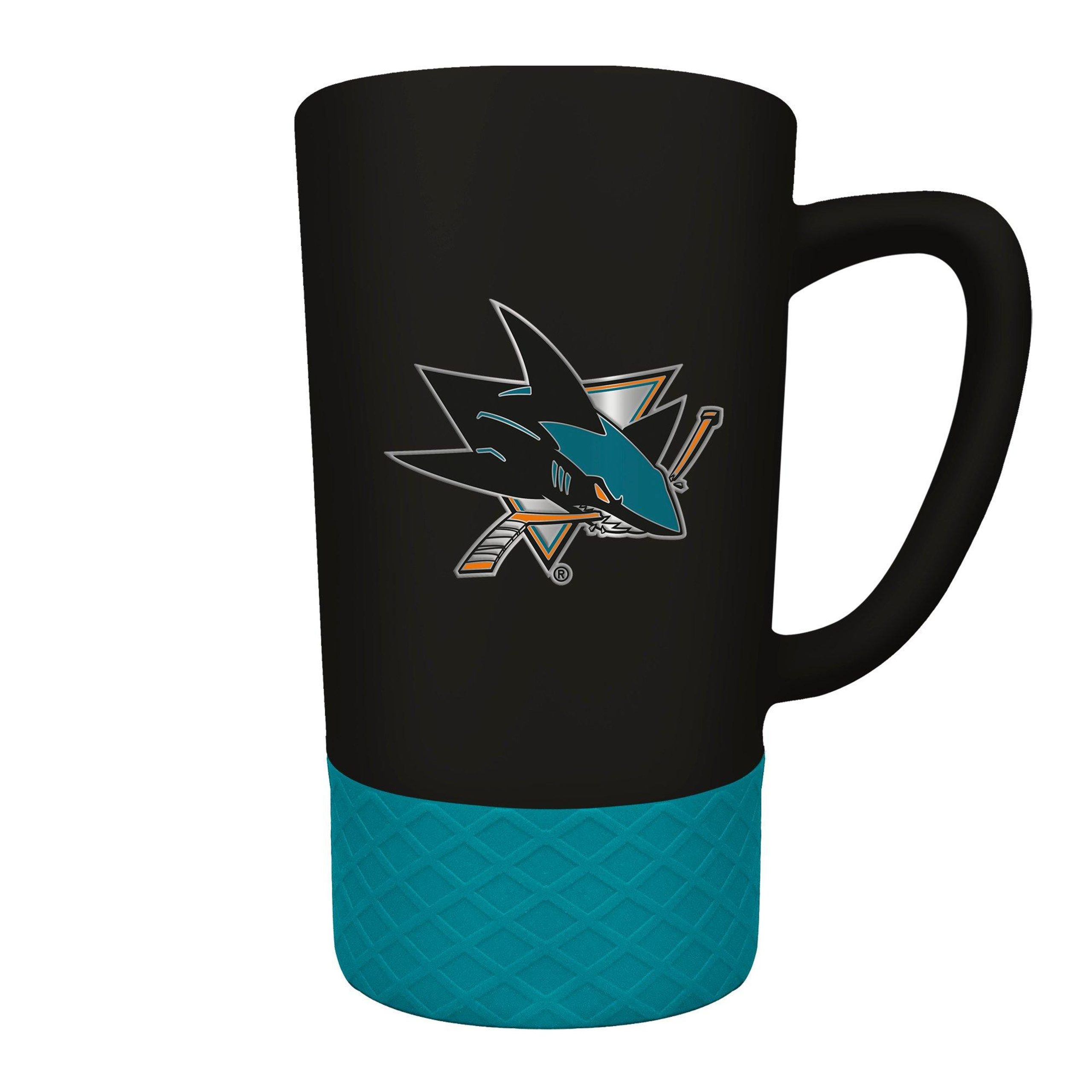 NHL San Jose Sharks 15oz Jump Ceramic Mug With Emblem