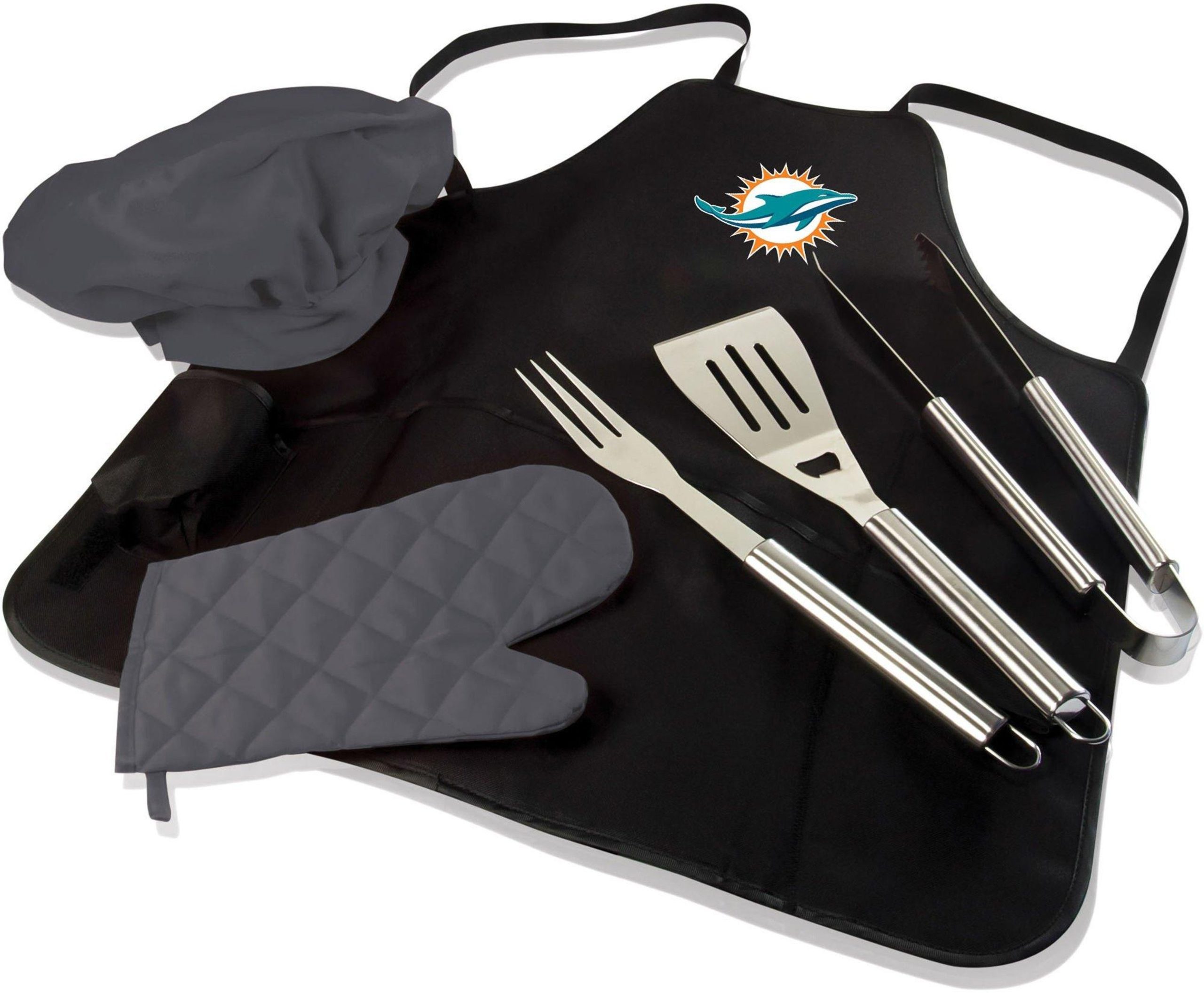 NFL Miami Dolphins BBQ Apron Tote Pro by Picnic Time