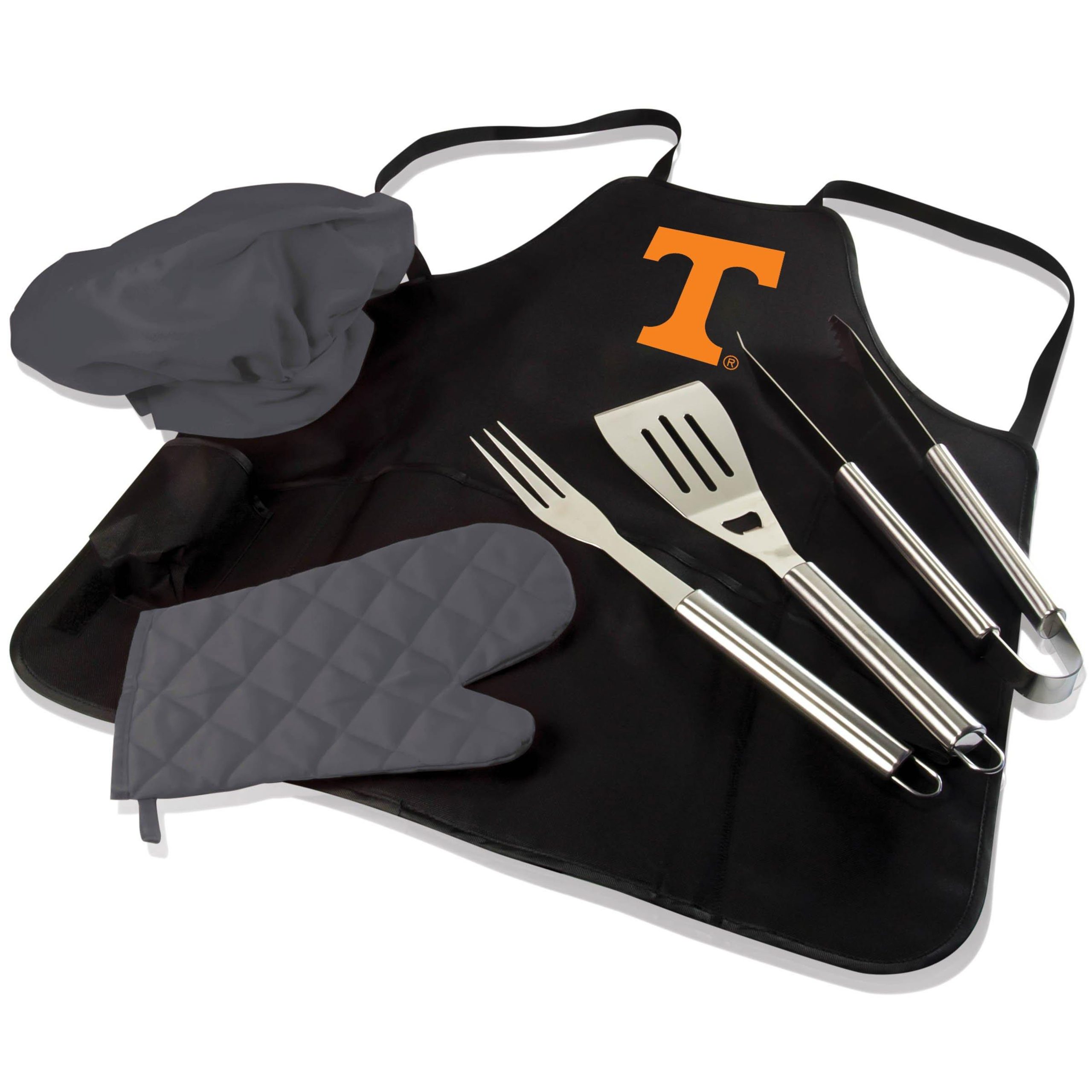 NCAA Tennessee Volunteers 6pc BBQ Apron Tote Grill Set