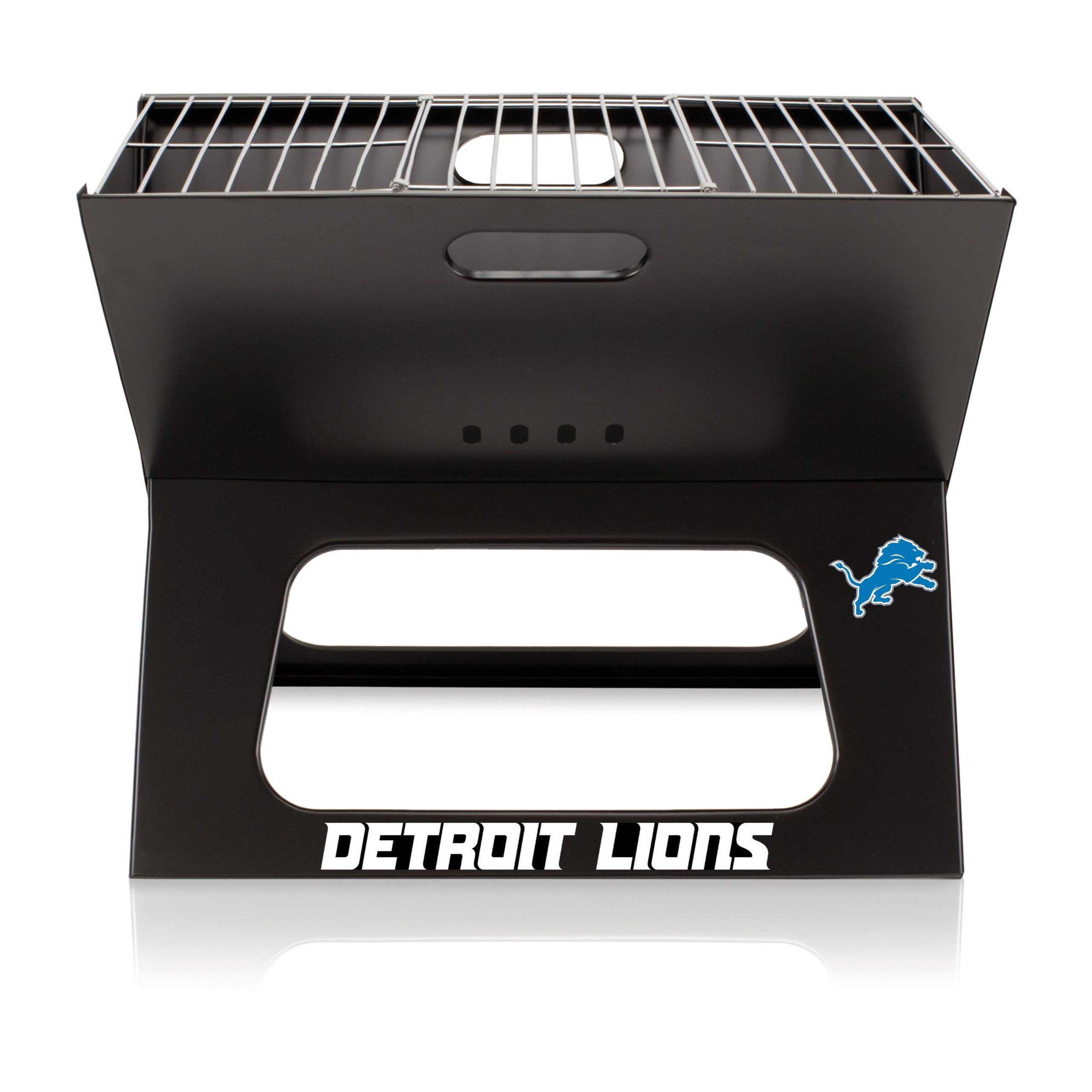 NFL Detroit Lions X Grill Portable Charcoal BBQ Grill