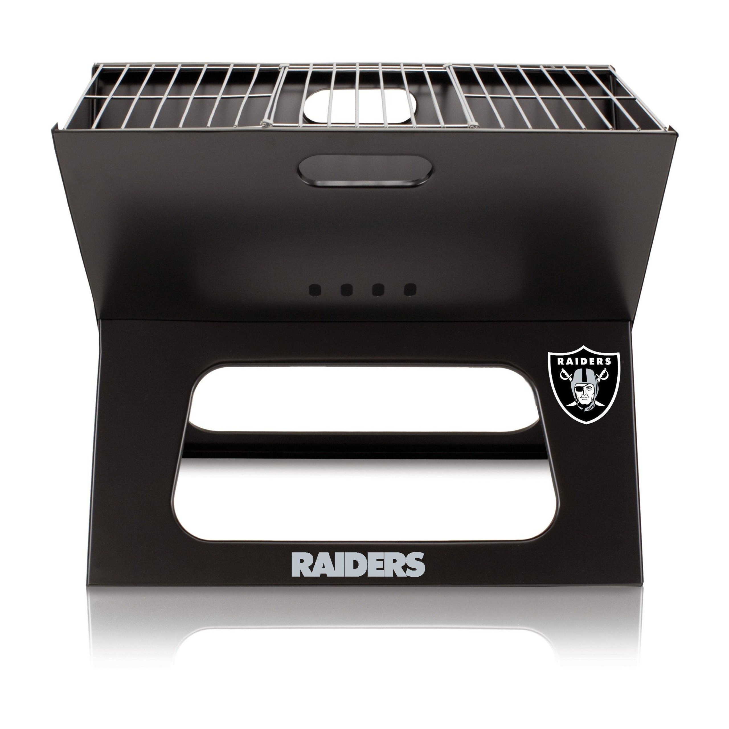 NFL Las Vegas Raiders X-Grill Portable Charcoal BBQ Grill