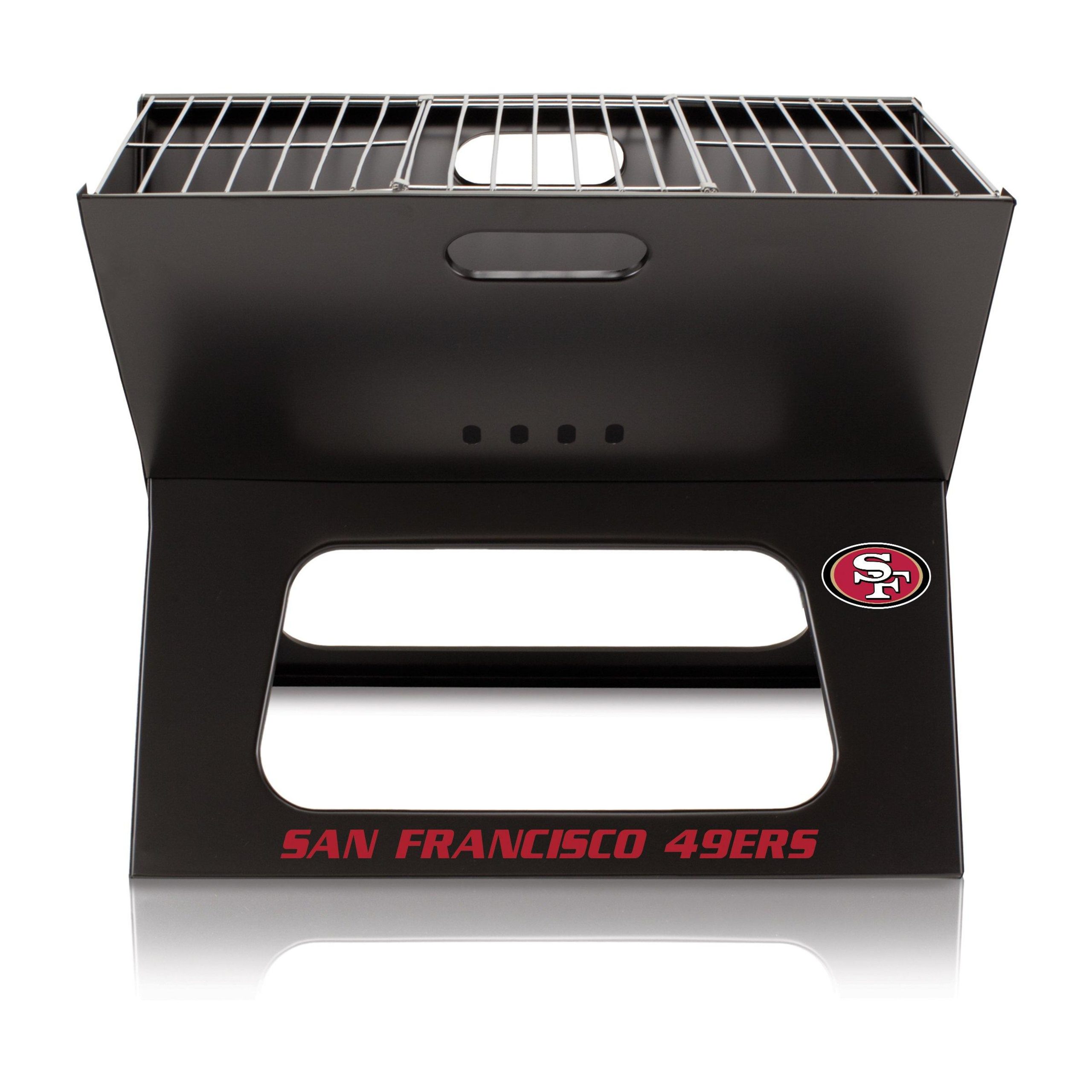 NFL San Francisco 49ers X-Grill Portable Charcoal BBQ Grill