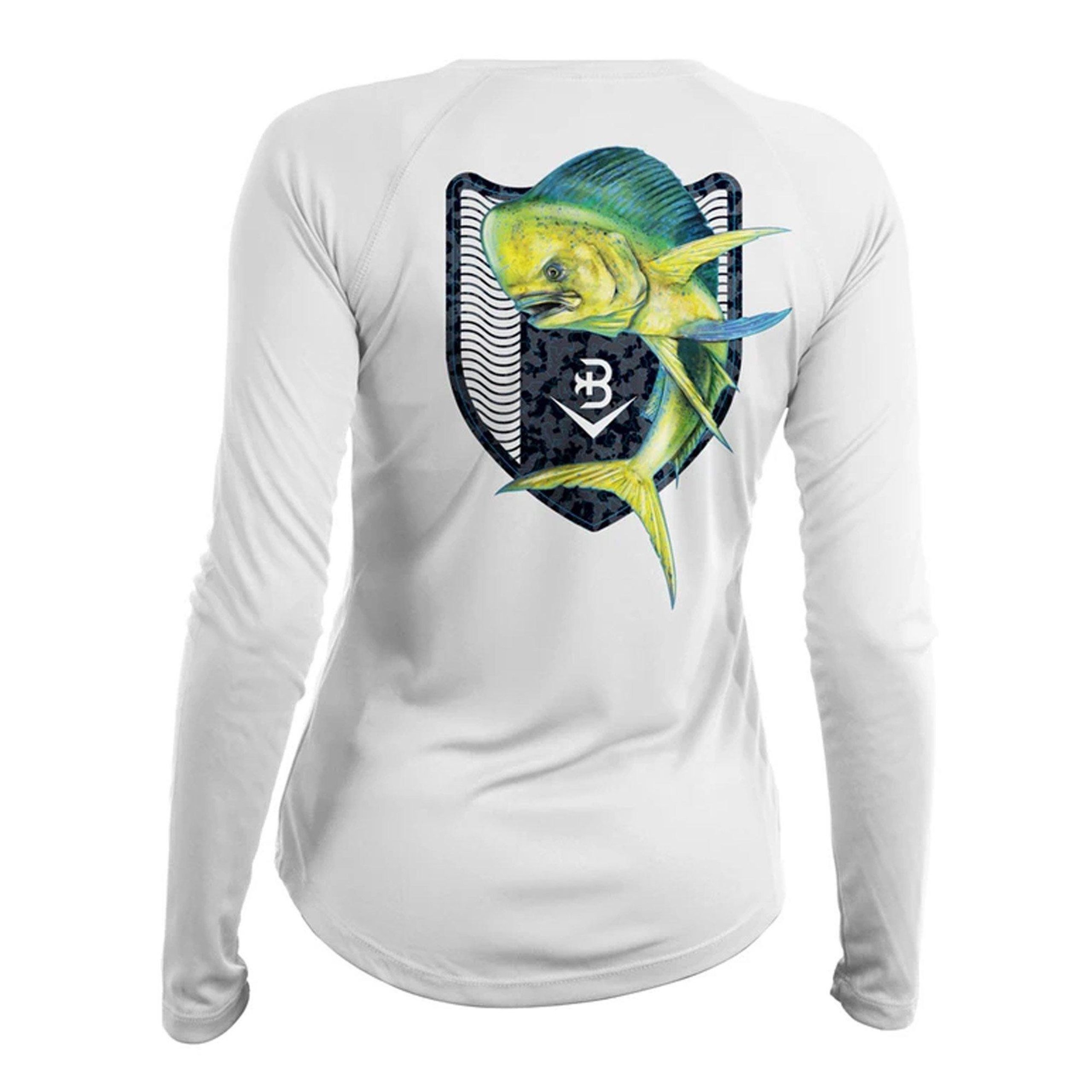 Briny Mahi Womens Long Sleeve Performance Fishing Shirt