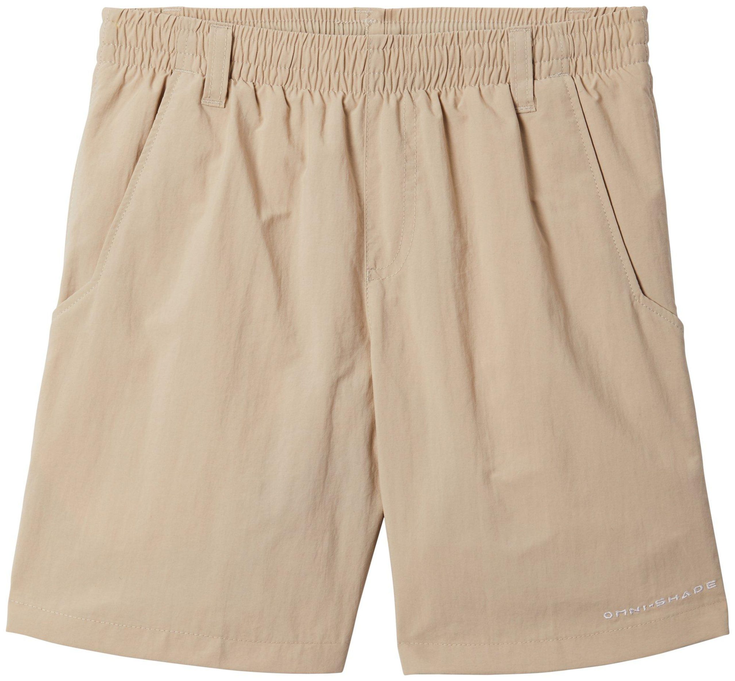 Columbia Big Boys PFG Backcast Solid Elastic Waist Shorts