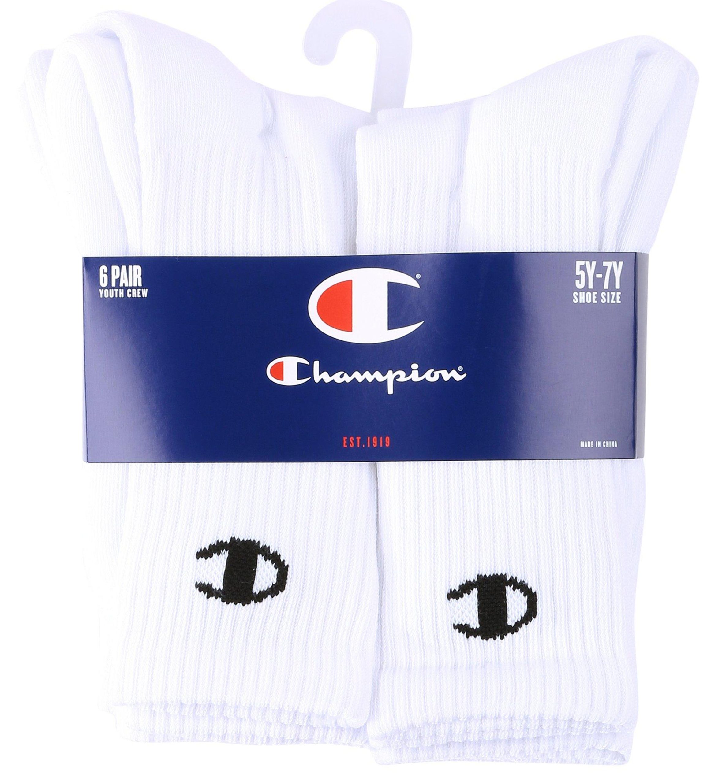 Champion Big Boys 6-pk. Logo Crew Socks