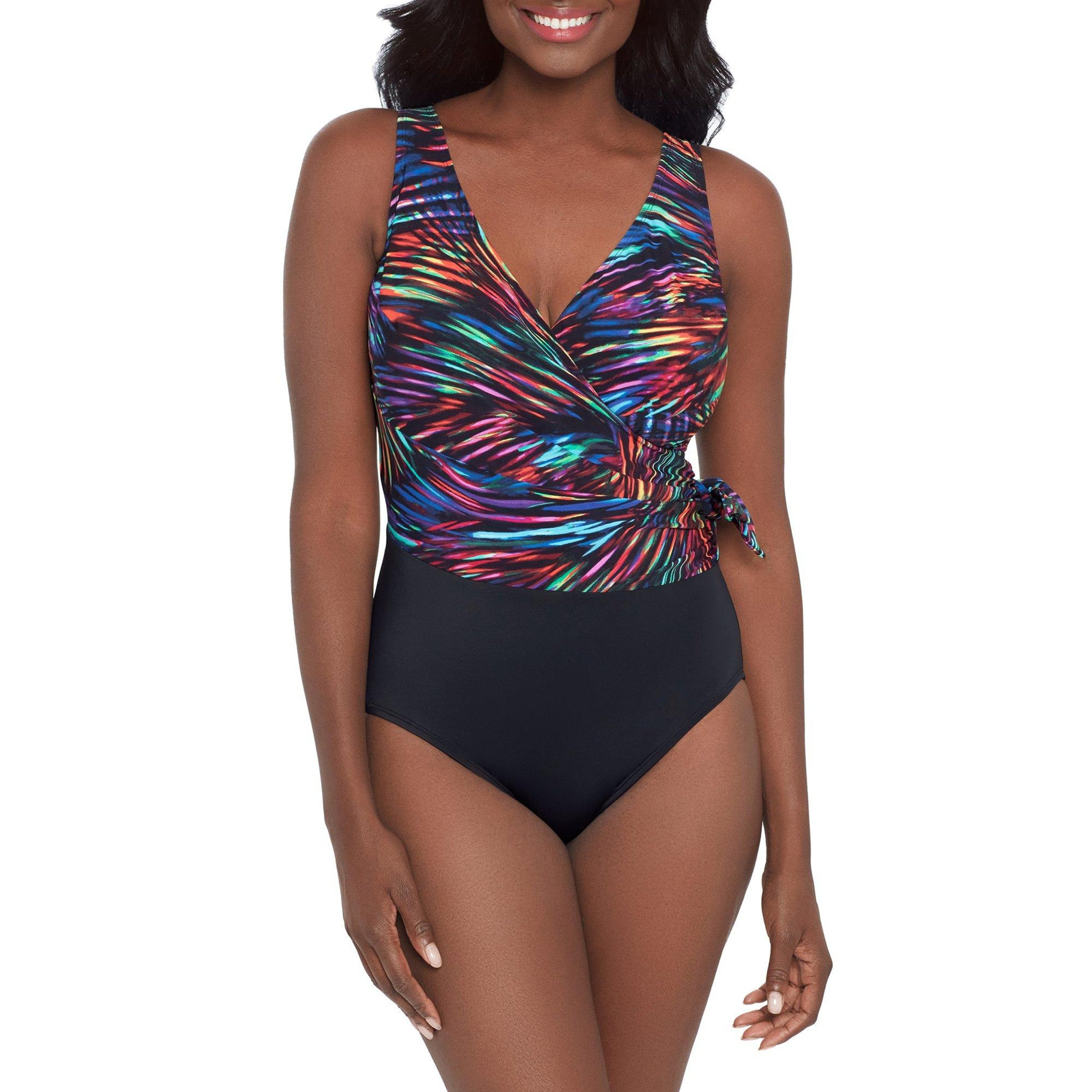 Great Lengths Womens Rainbow Glow One Piece Swimsuit