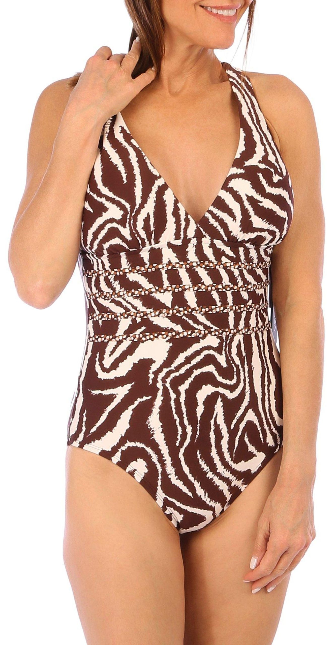 Coco Reef Womens Fierce Multistrap One Piece Swimsuit