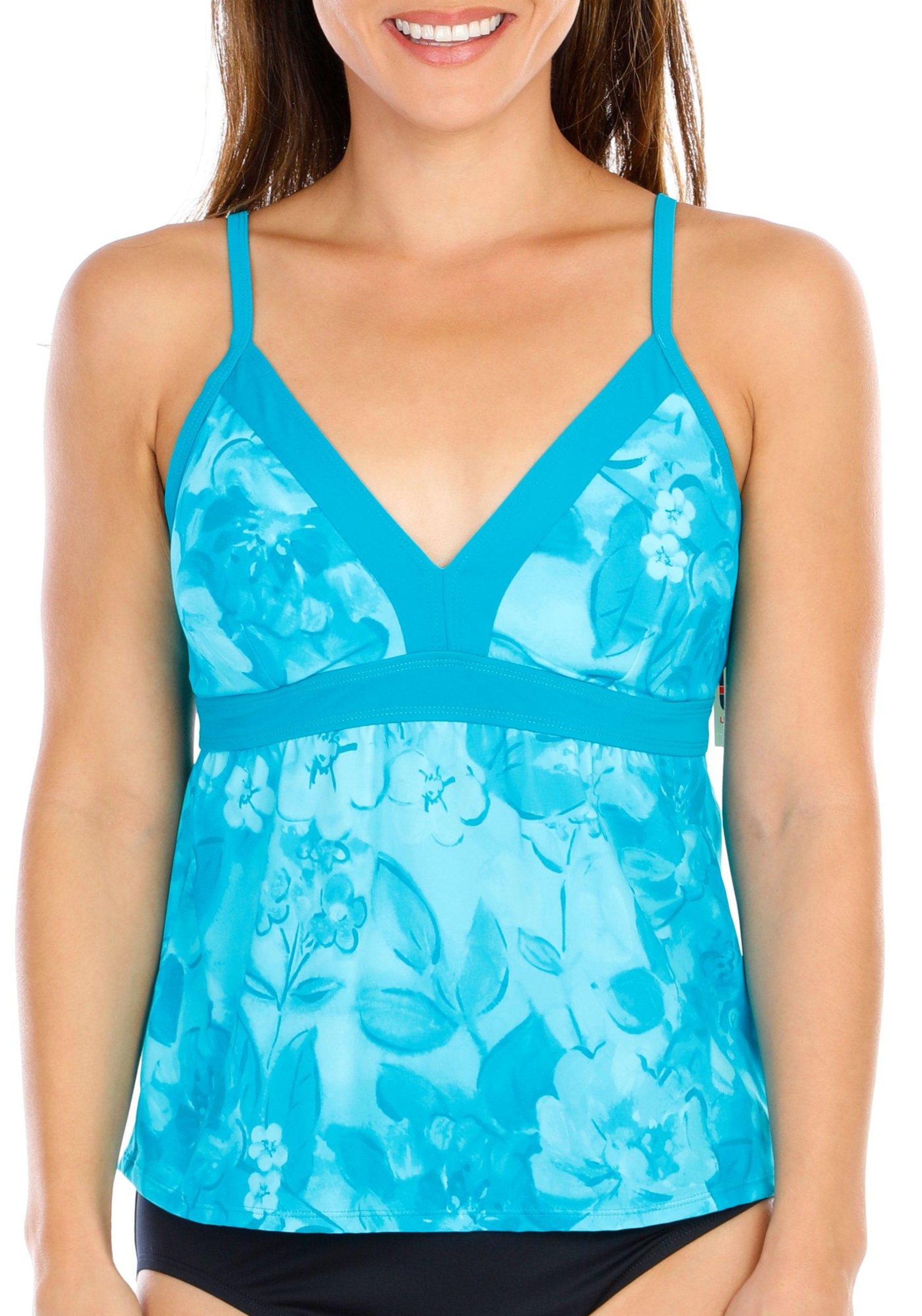 Urban Sea Womens Floral Open Back Tankini