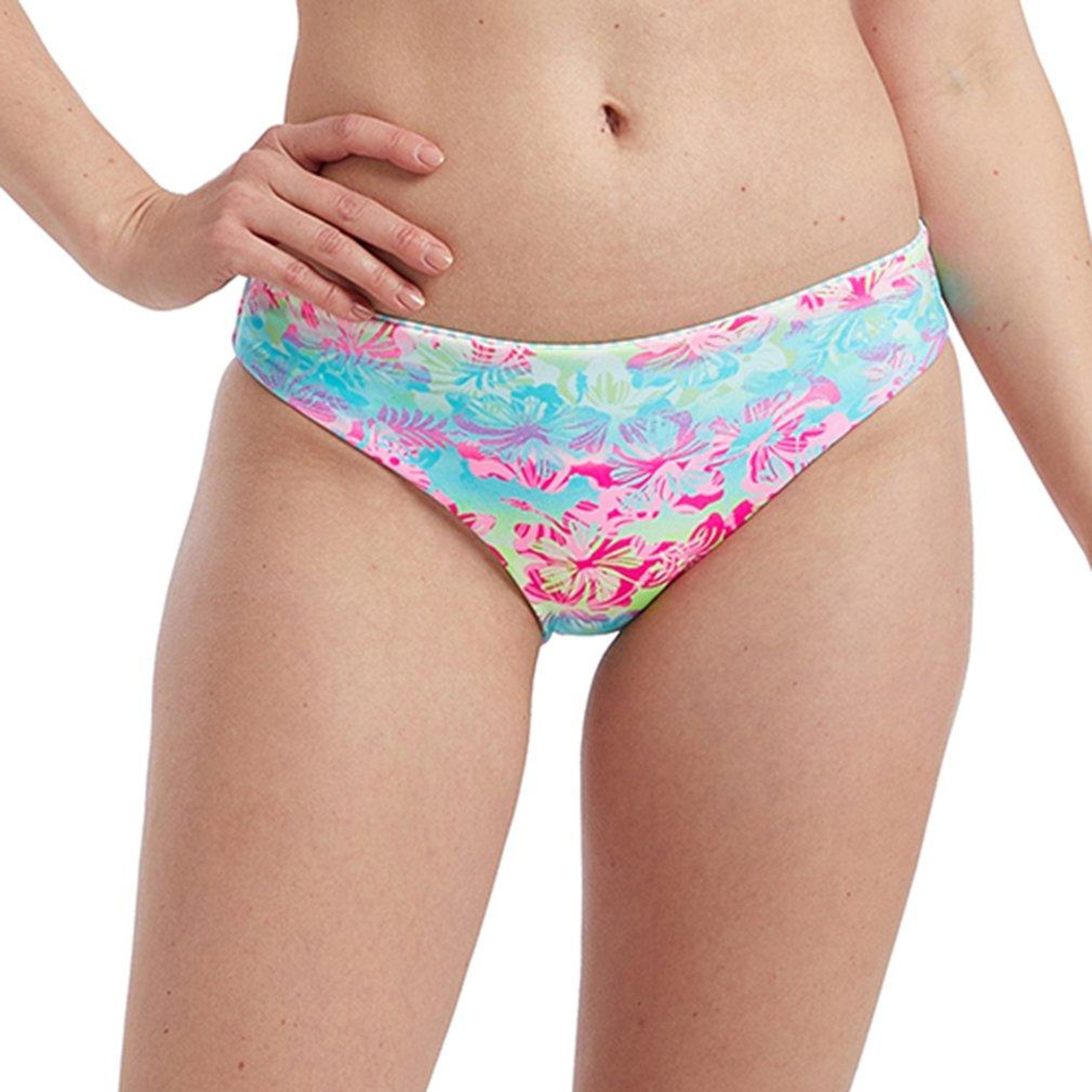 Cyn & Luca Juniors Print Ruched Bikini Brief Bottom