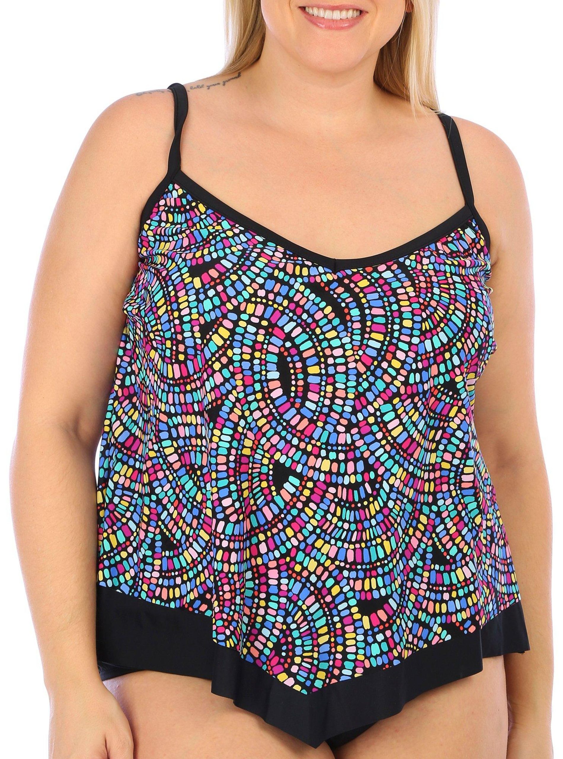 Maxine of Hollywood Plus Colorburst Flutter Tankini