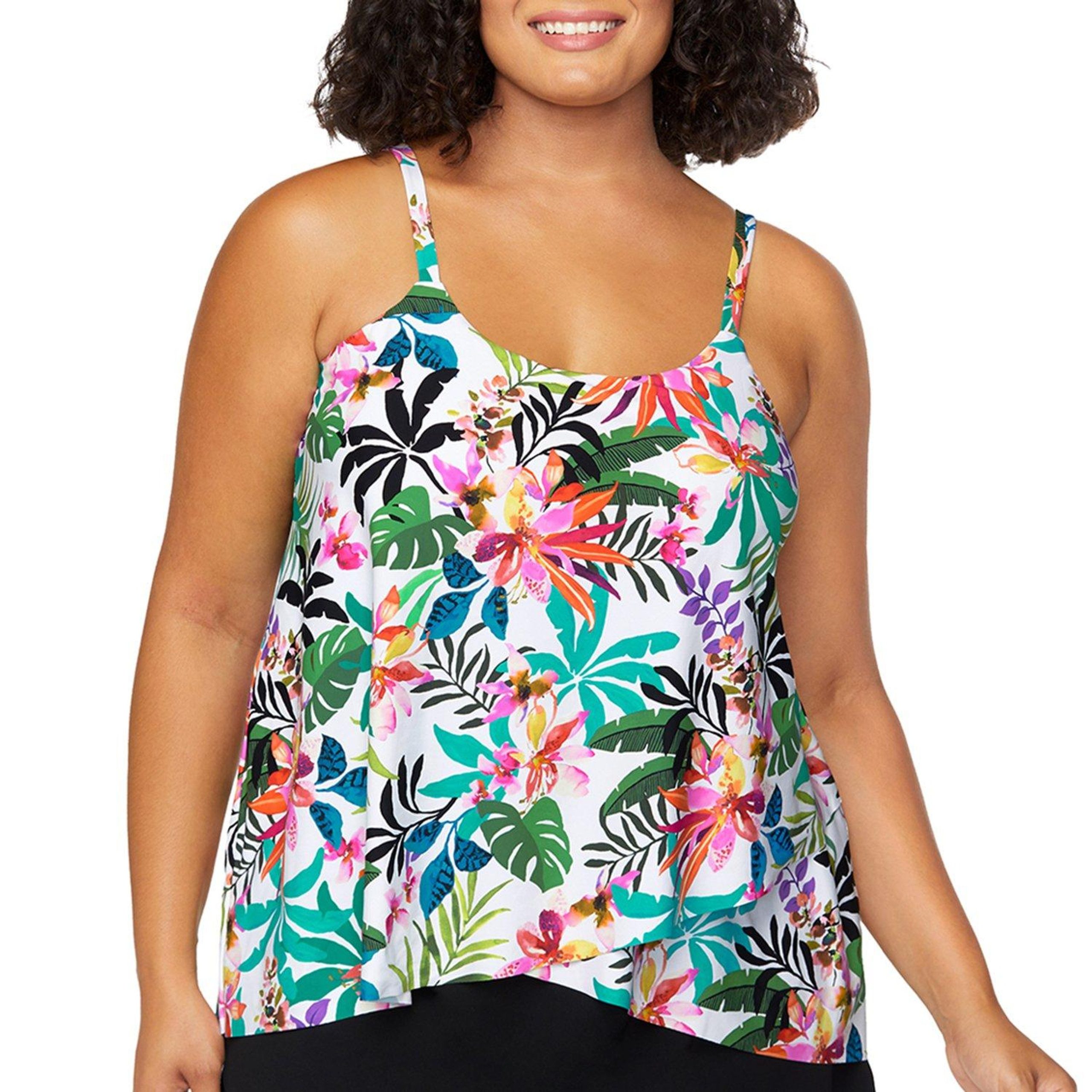 Leilani Plus Capetown Floral Tankini Top