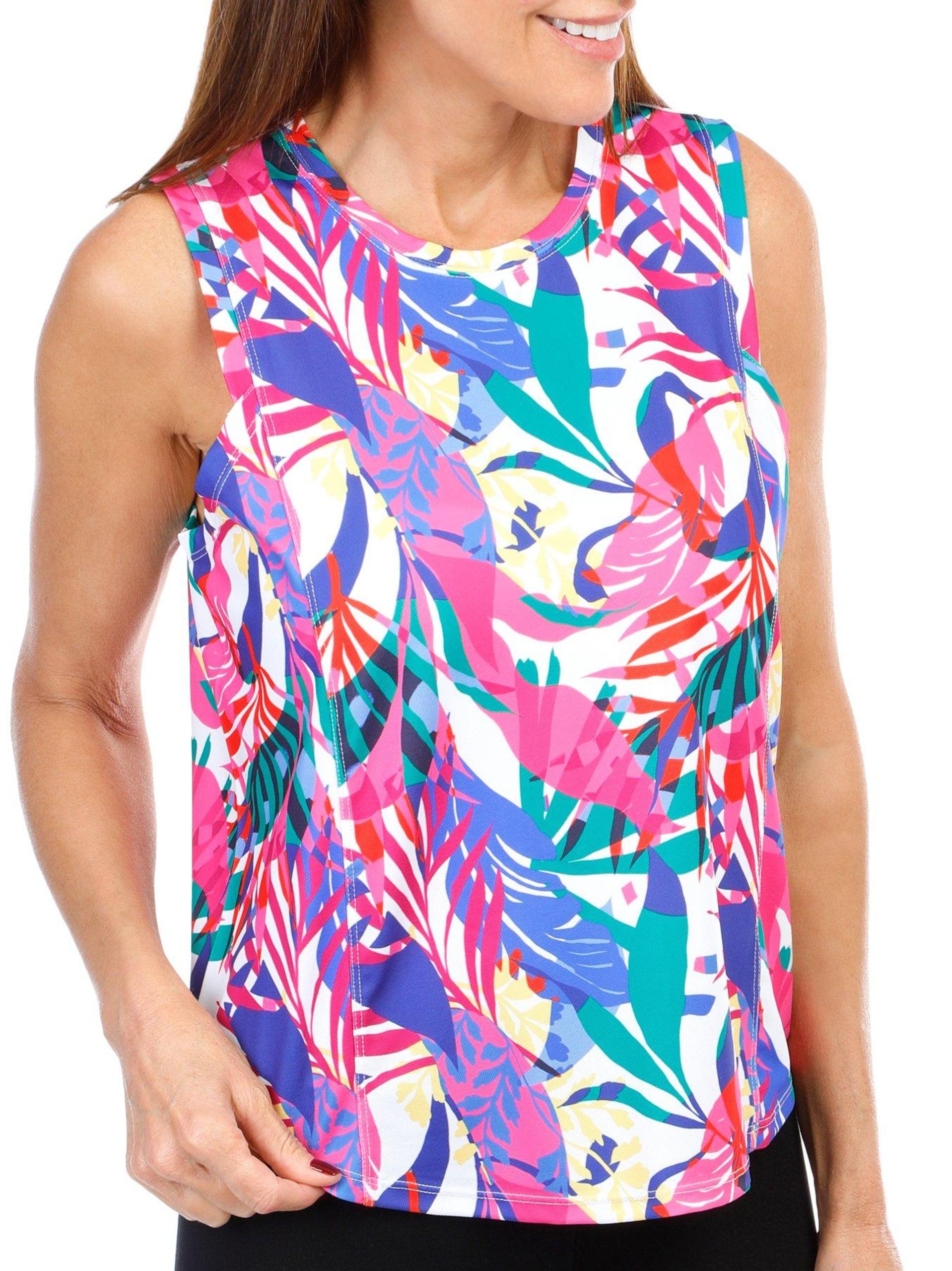 Nanette Lepore Women’s Active Palm Print Tank Top