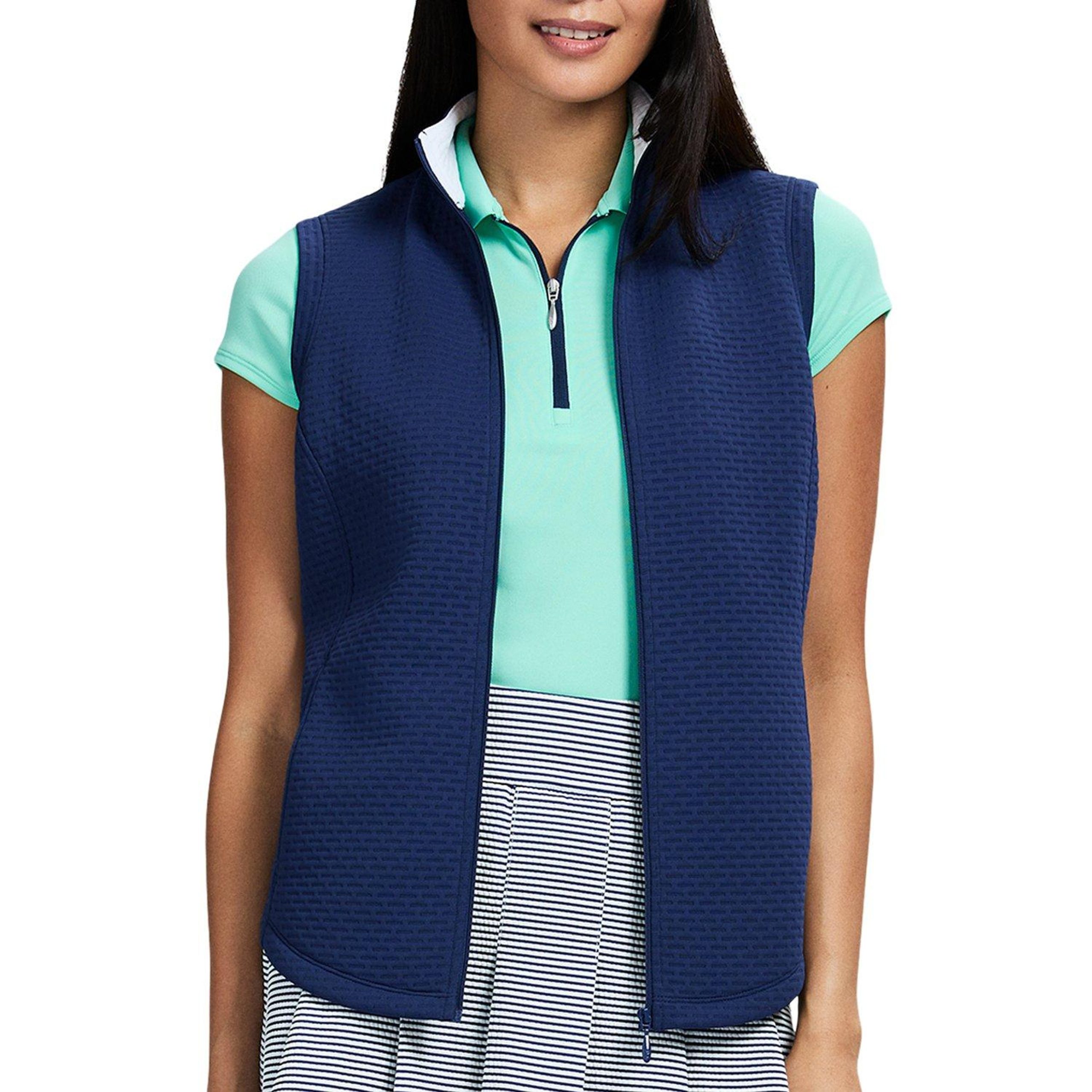 IZOD Womens Cassie Performance Stretch Zip-Up Athletic Vest