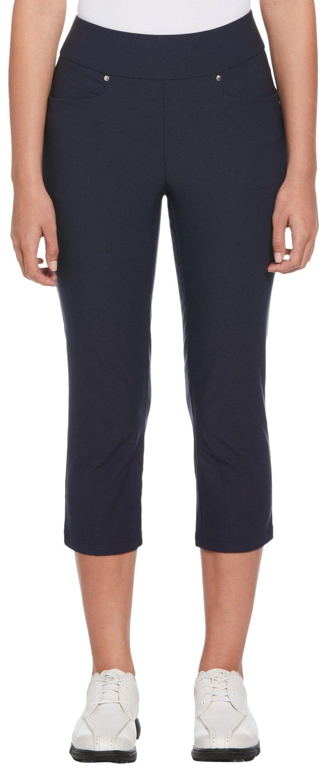 PGA TOUR Womens Straight Pull On Capri Pants