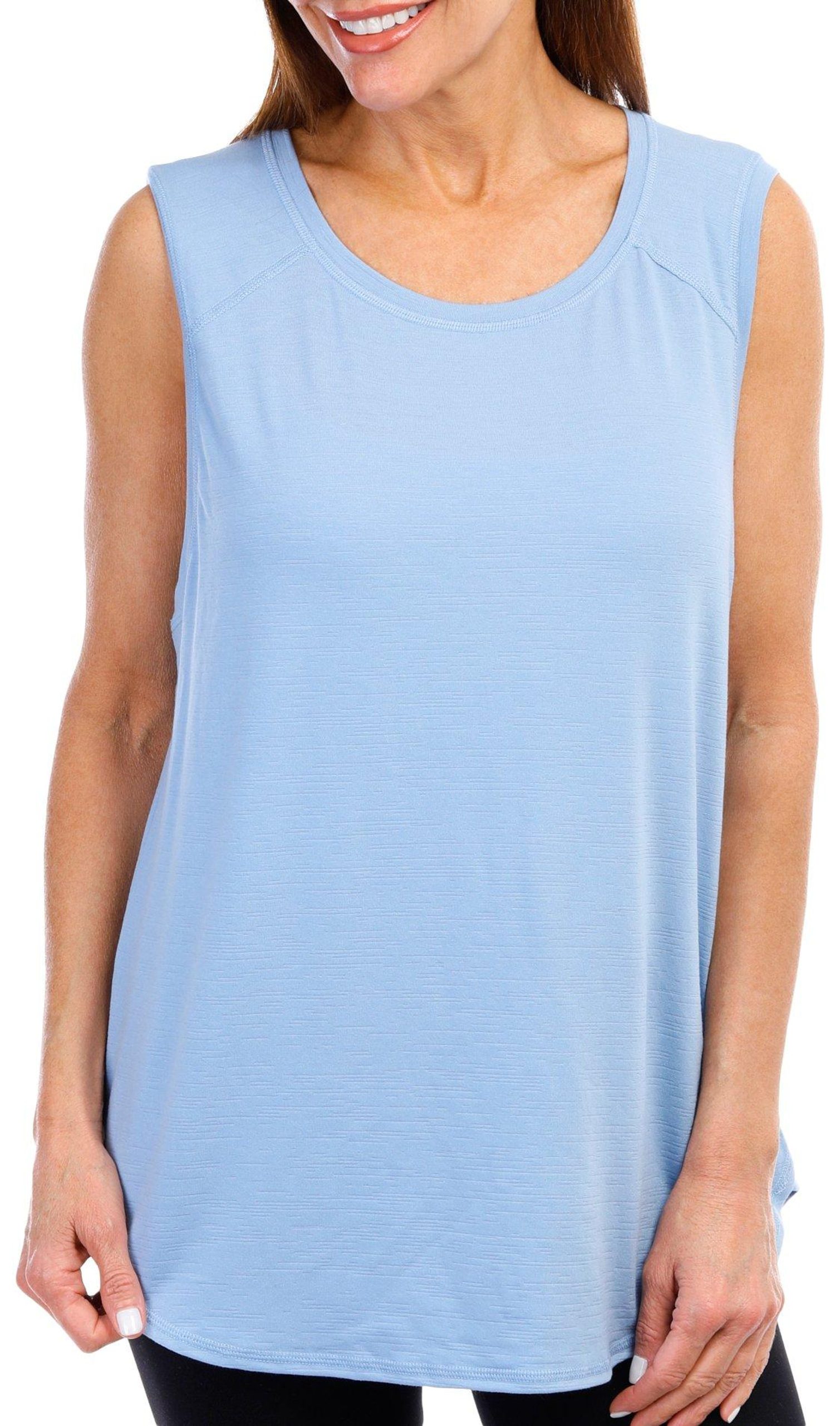 Brisas Womens Solid Scoop Neck Tank Top