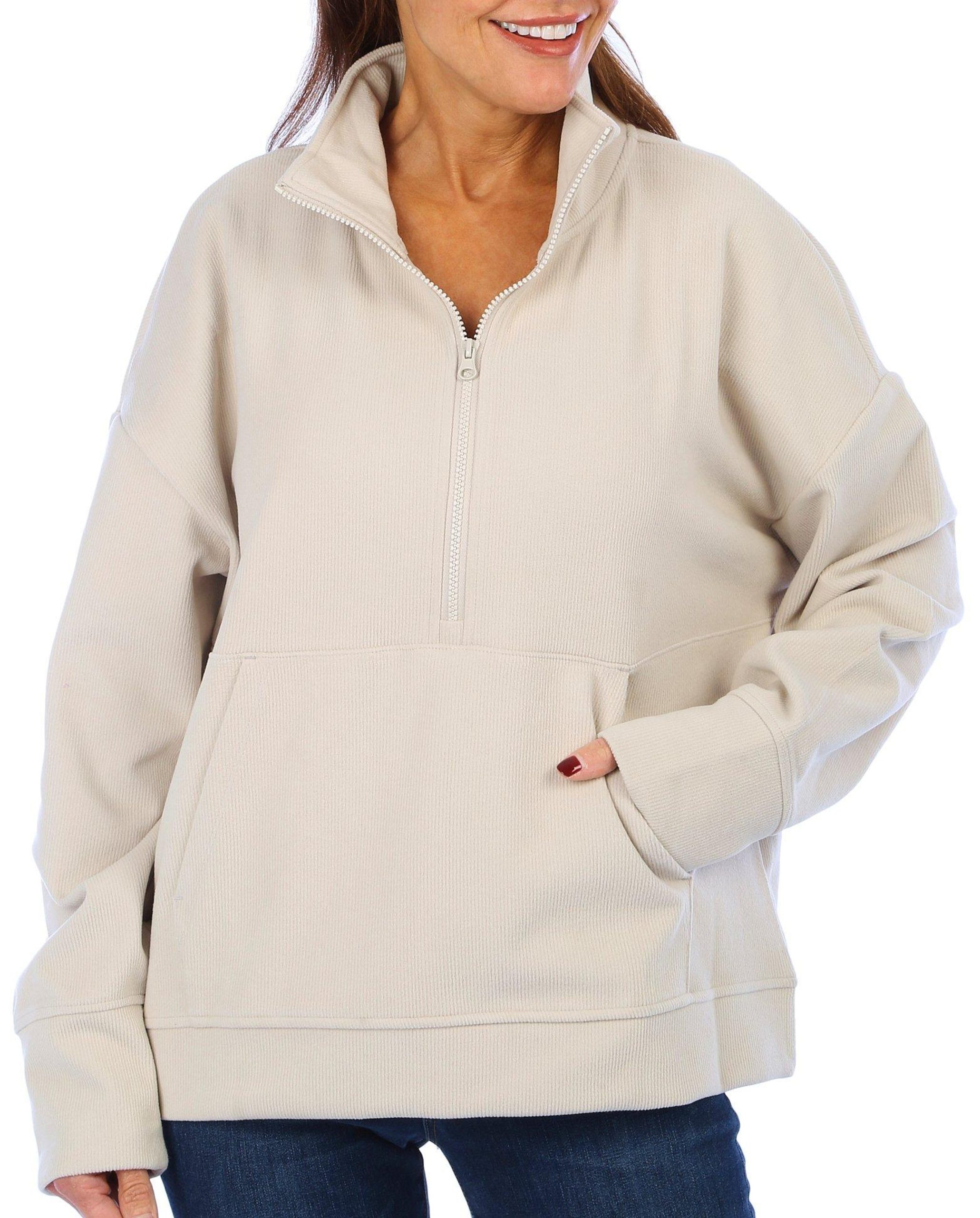 RBX Womens Active Brushed Rib 1/4 Zip Pullover