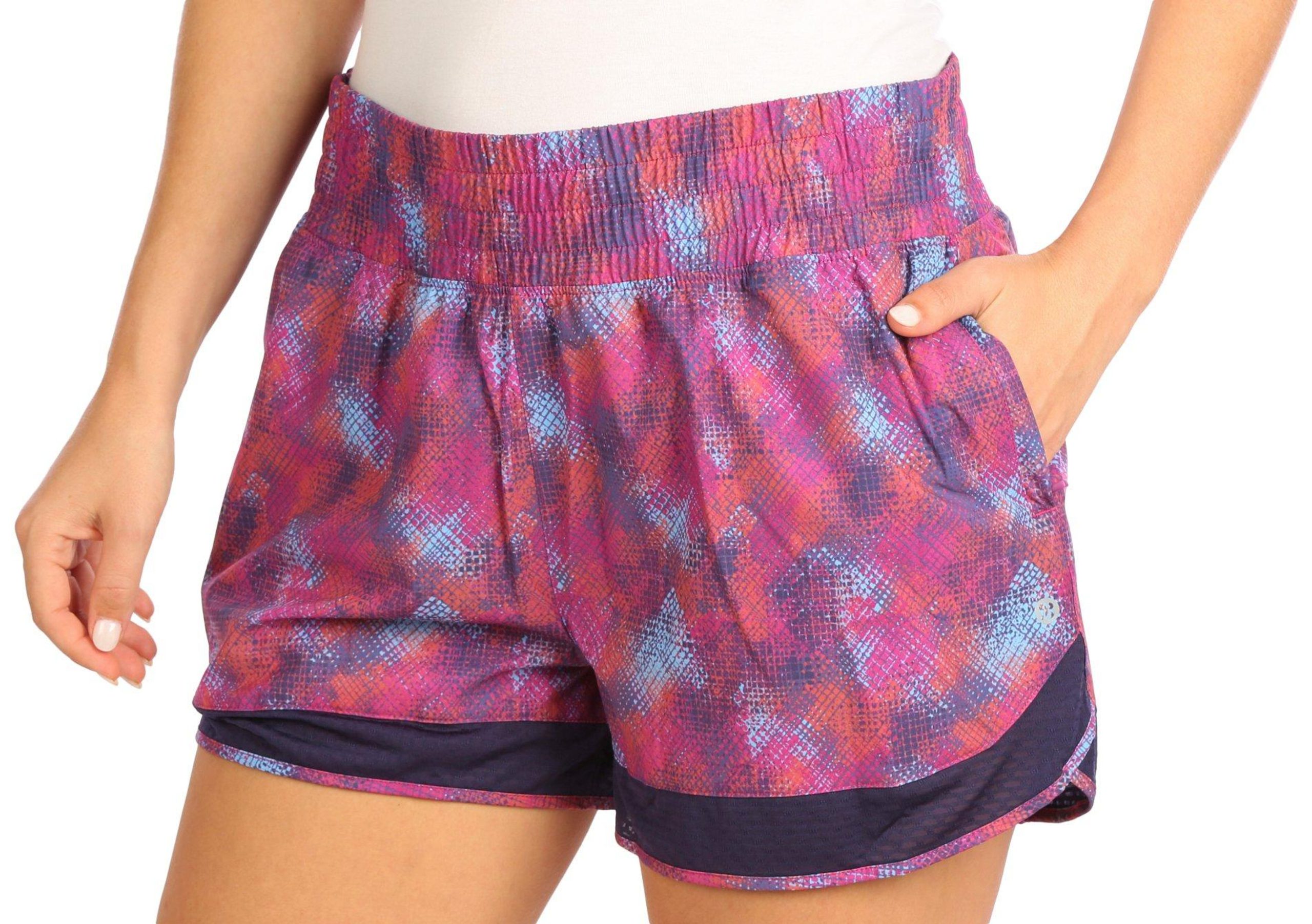 RB3 Active Womens 3 in. Abstract Print Running Shorts