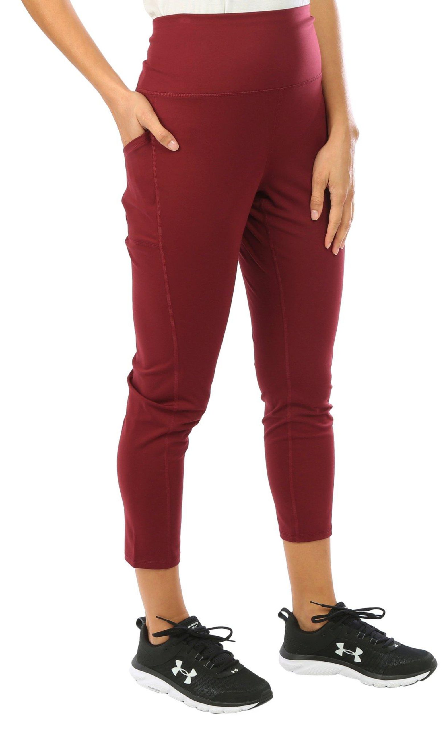 Brisas Womens Solid Stretch Leggings