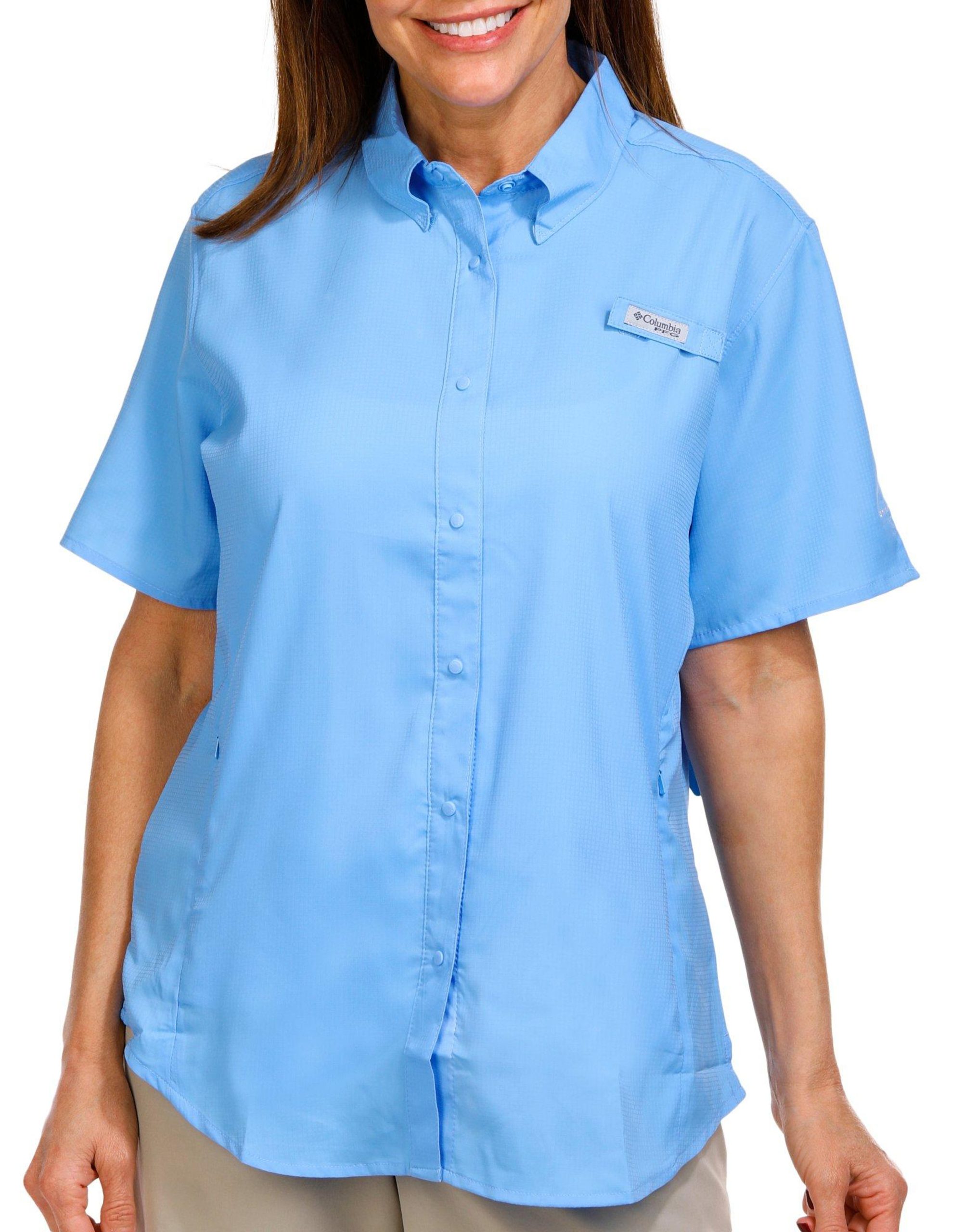 Columbia Womens PFG Solid Tamiami Short Sleeve Shirt