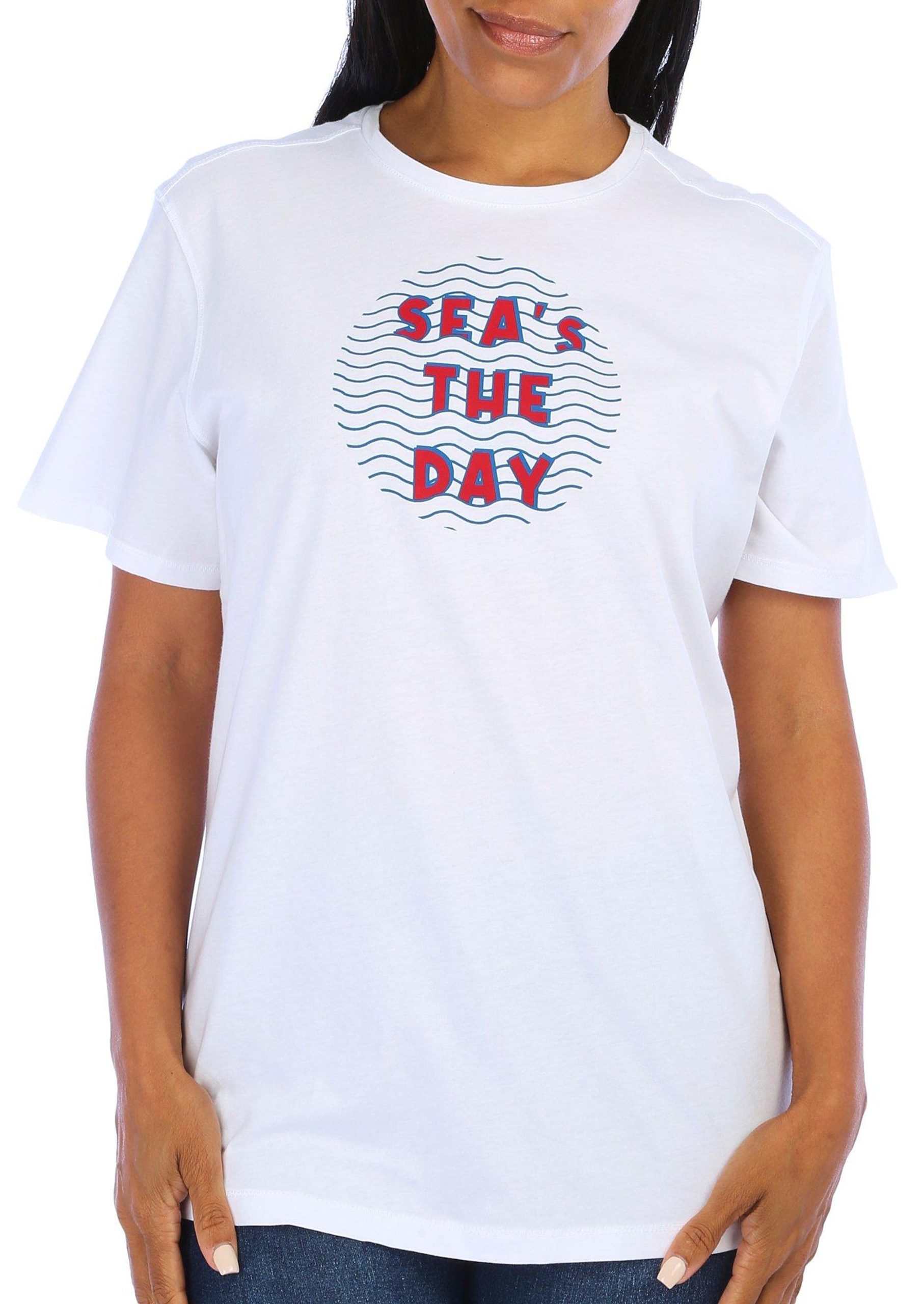 Reel Legends Womens Seas The Day Short Sleeve Tee