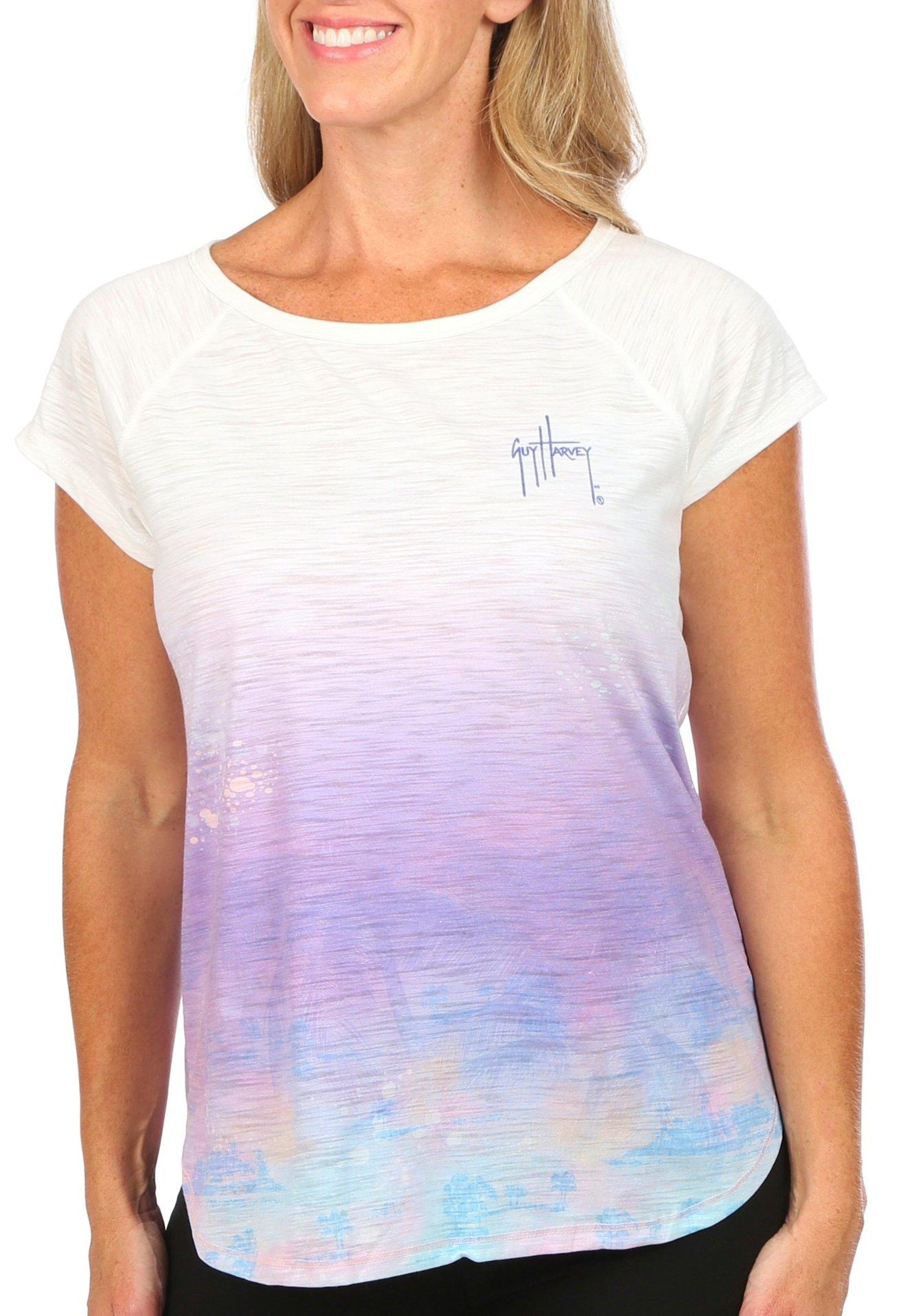 Guy Harvey Womens Ombre Print Tee