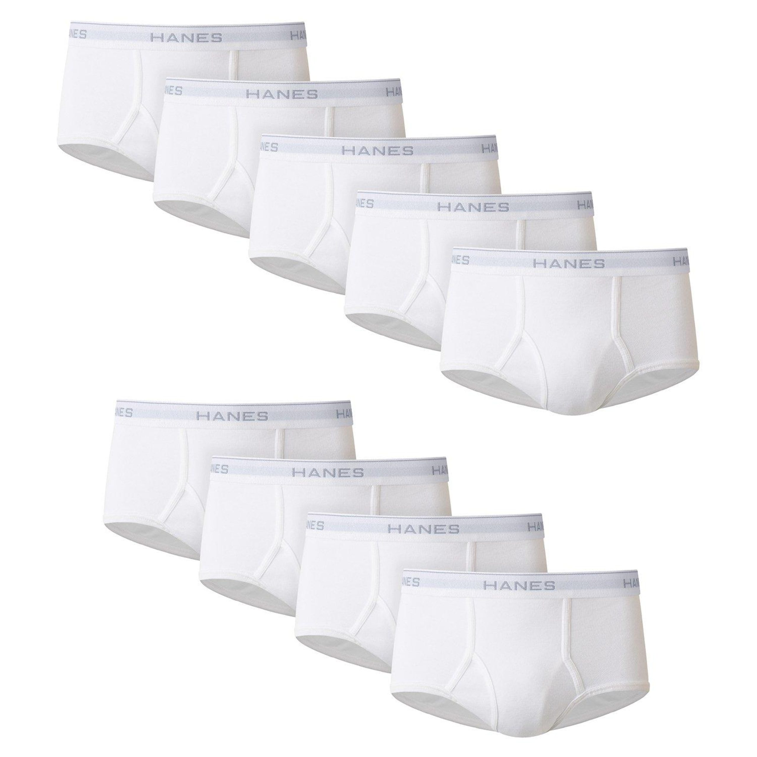 Hanes Mens 9-Pk. Solid Tagless Comfort Flex Briefs