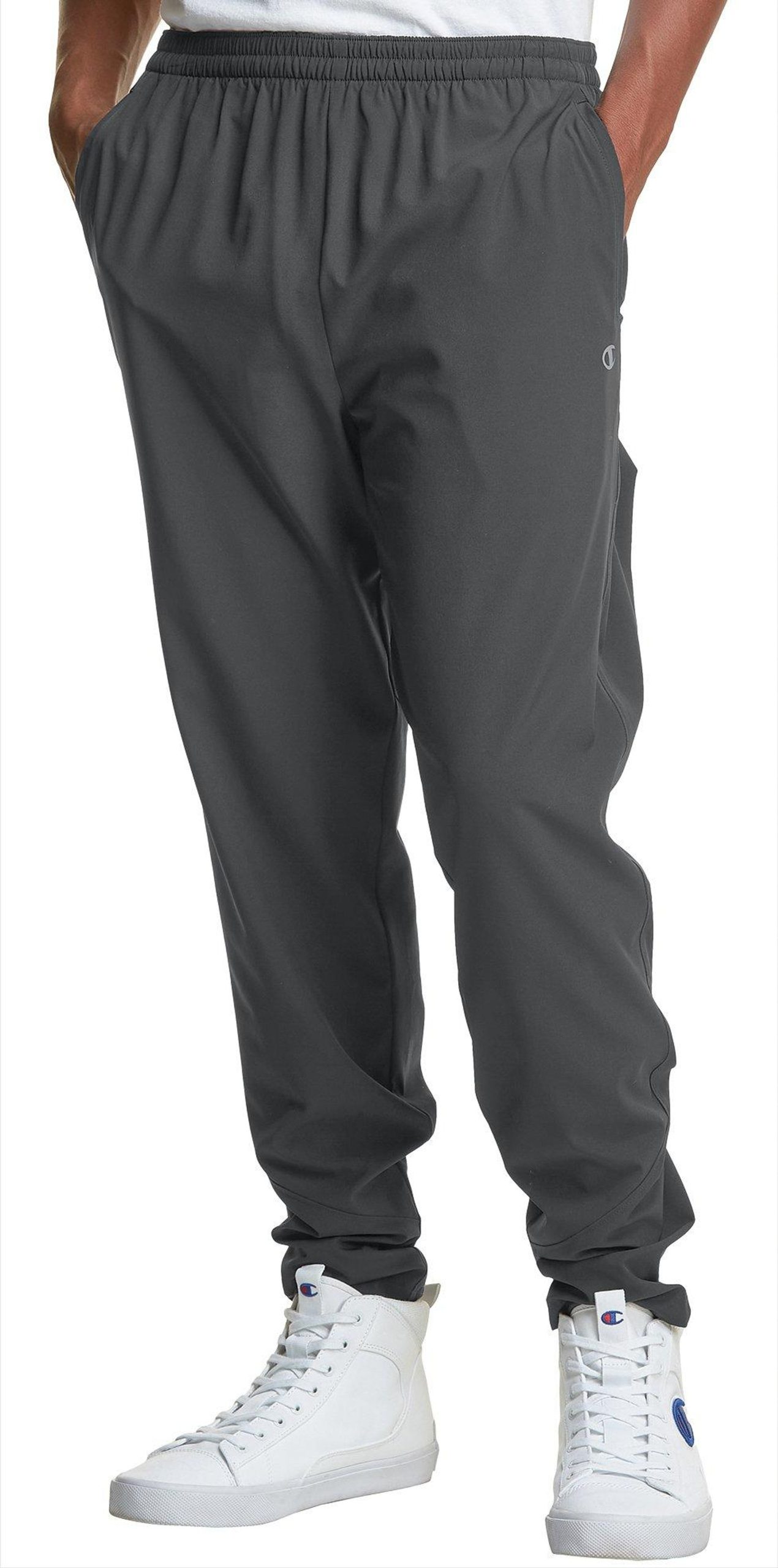 Champion Mens Solid Lightweight Woven Running Pants