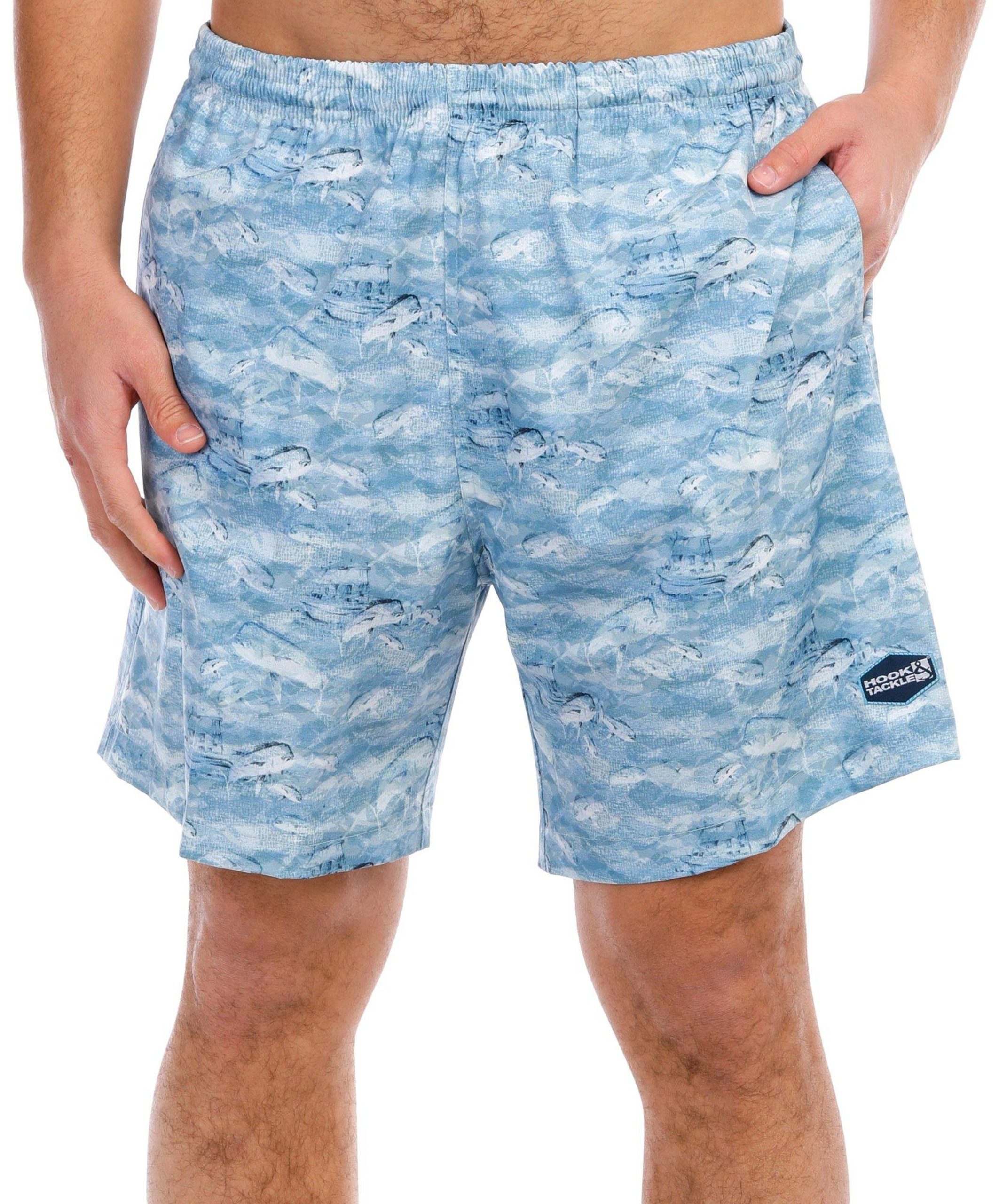 Hook and Tackle Men’s Print Swim Trunks