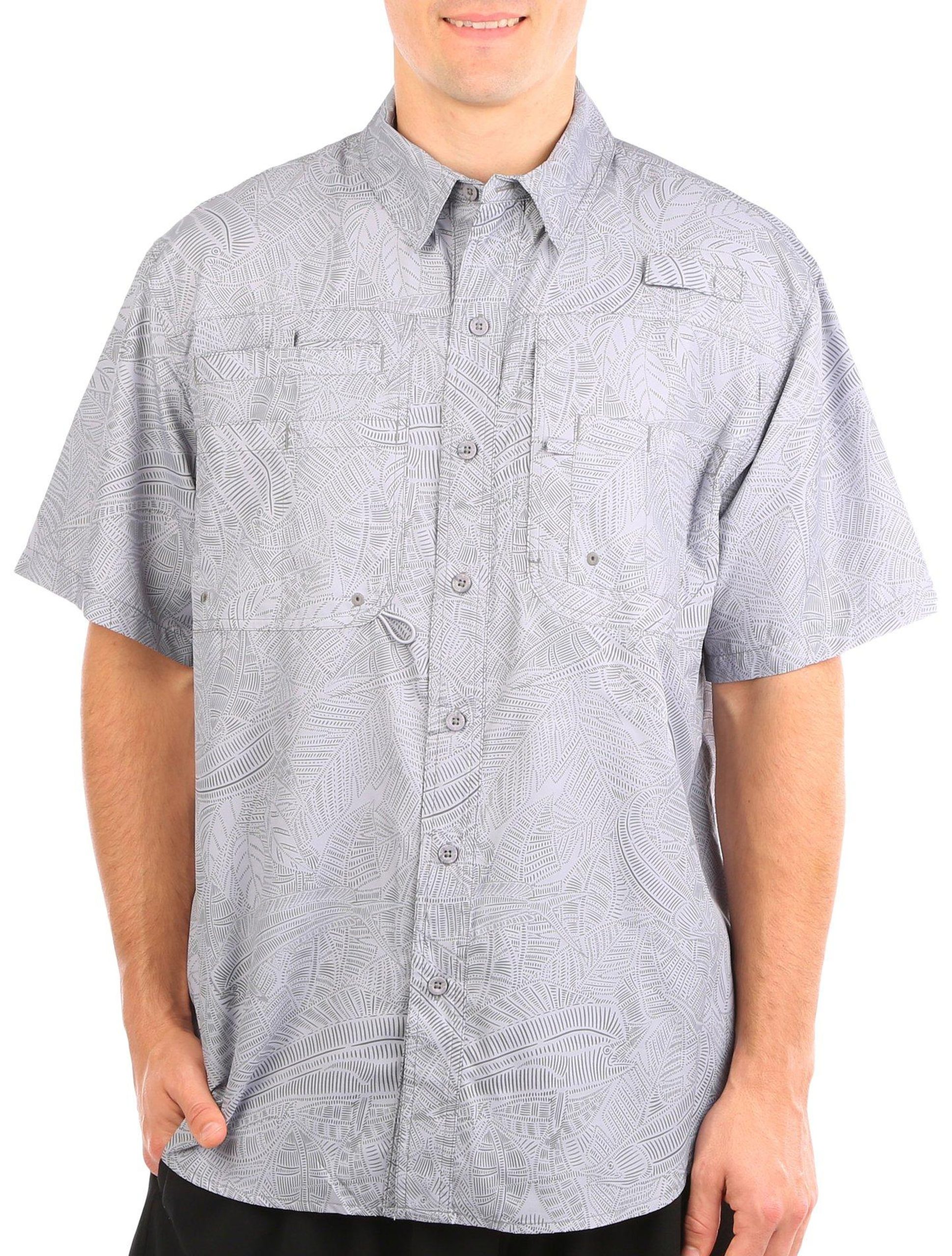 Mens Dapple Gray Fish Saltwater II Short Sleeve Shirt