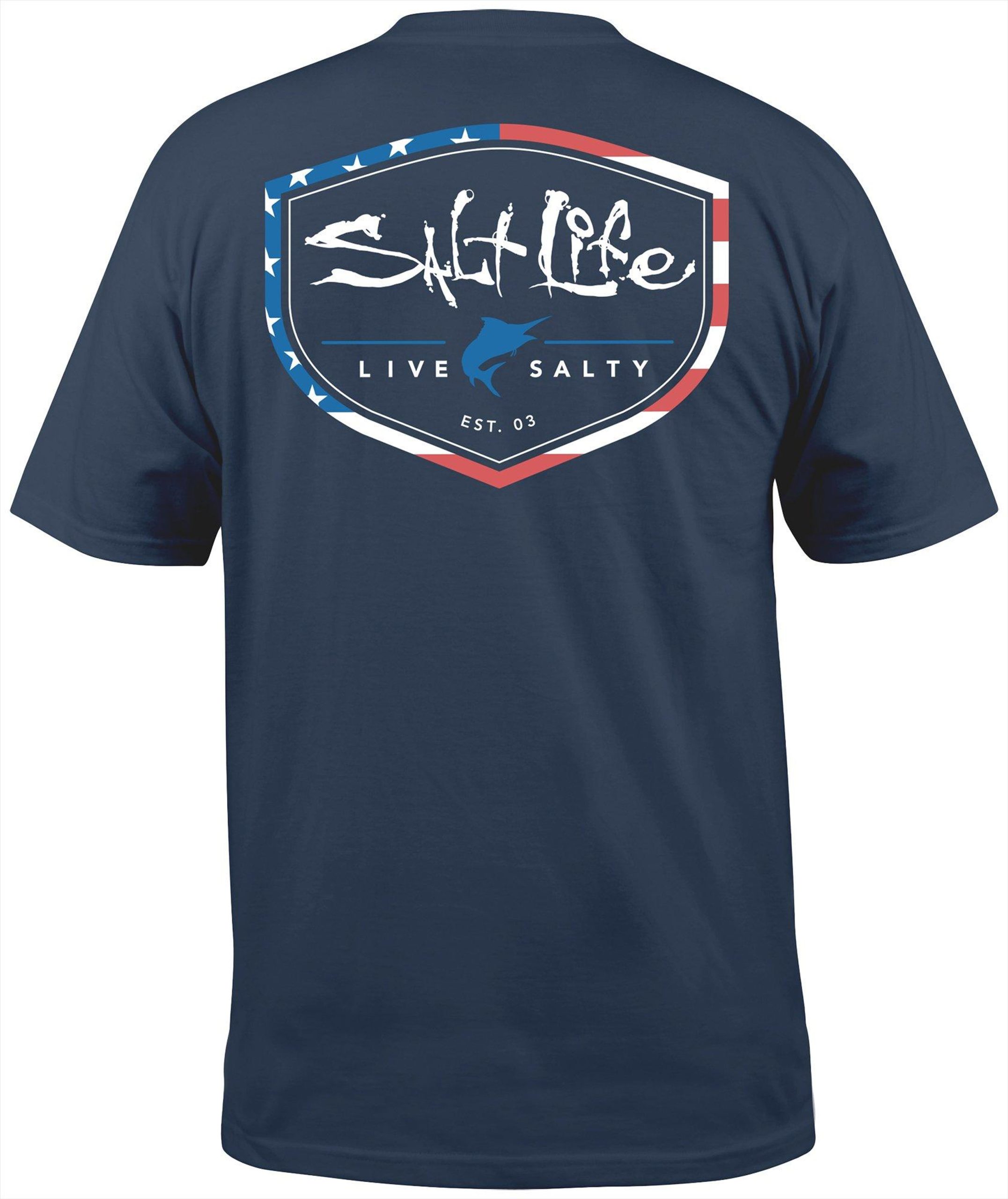 Salt Life Mens Americana Shield Short Sleeve T-Shirt