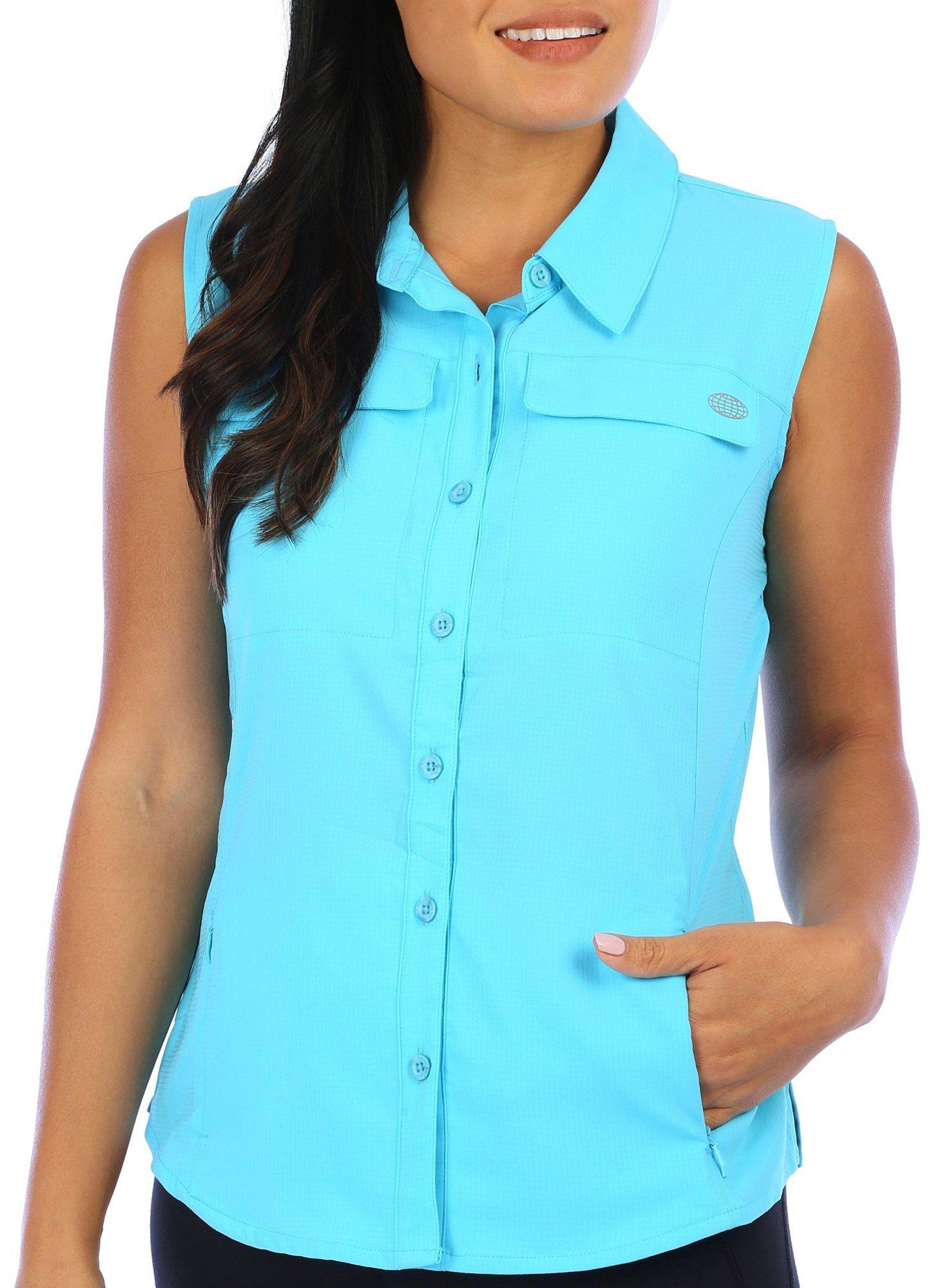 Reel Legends Petite Solid Mariner Sleeveless Top