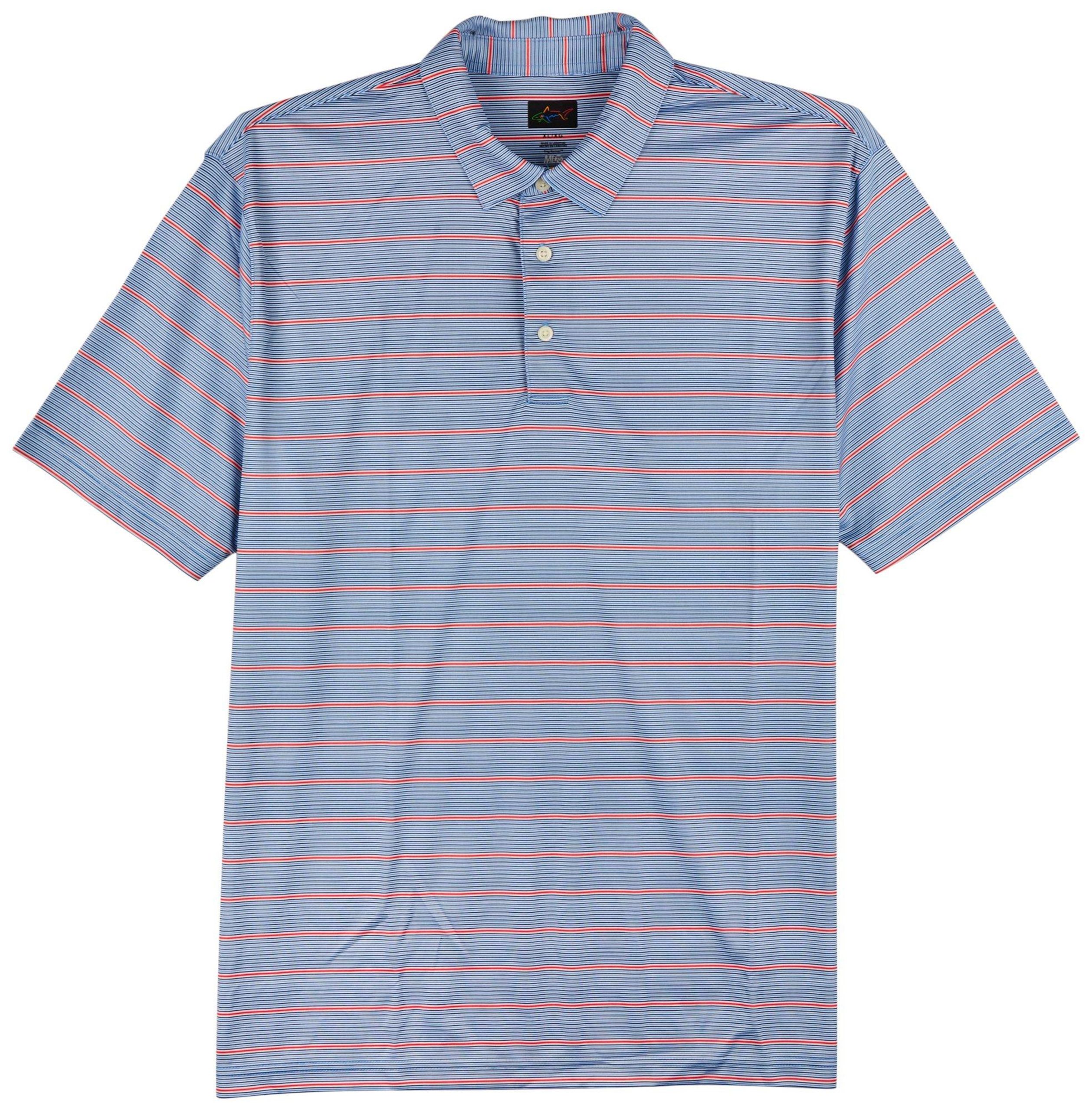 Greg Norman Mens Glory Stripe Short Sleeve Polo Shirt