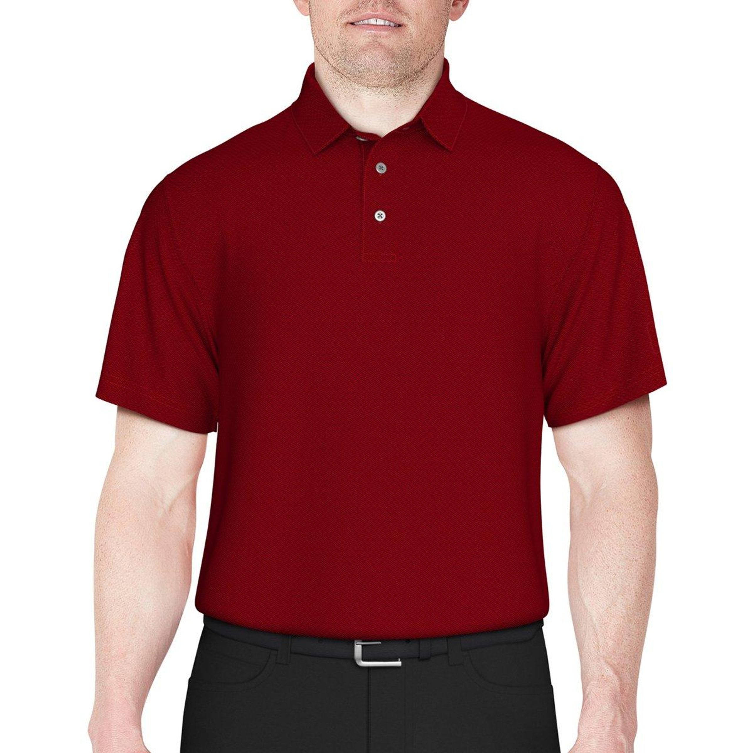 PGA TOUR Mens Chevron Print Polo Shirt