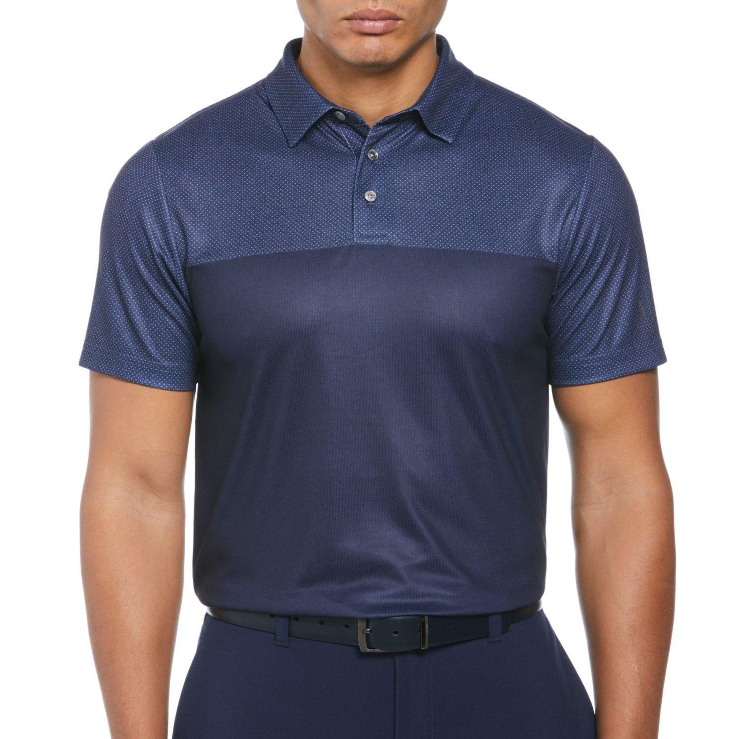 PGA Tour Mens Airflux Colorblock Golf Polo Shirt