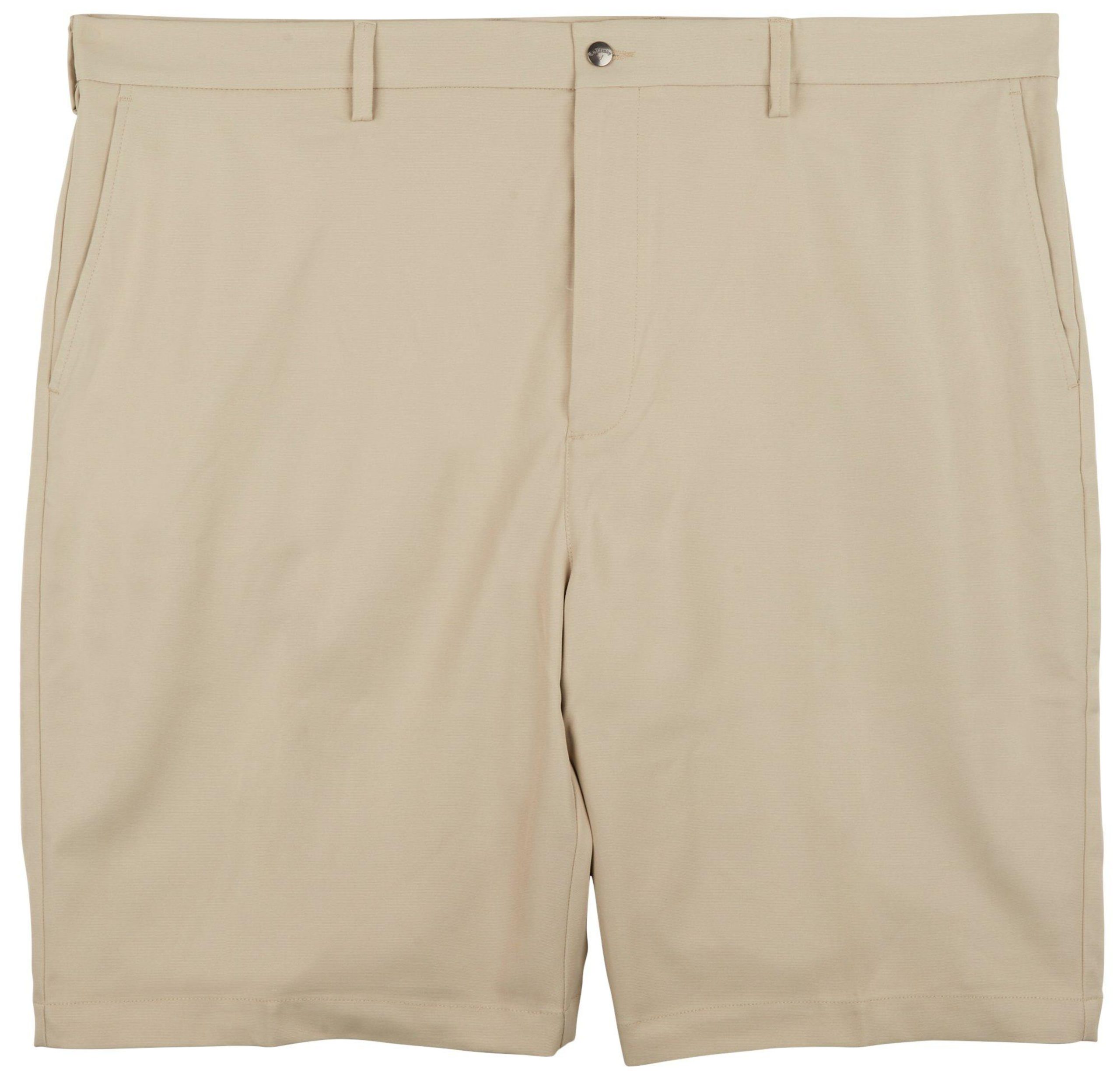 Callaway Mens Big & Tall 10.5in. Solid Flat Front Shorts