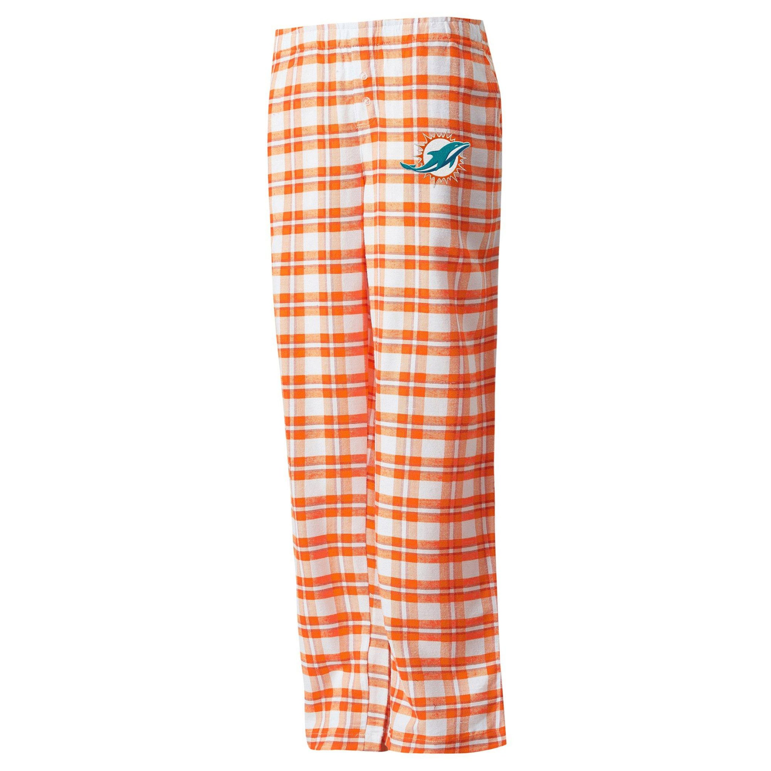 Womens Miami Dolphins Plaid Pajama Pants