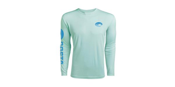 Costa Del Mar Men’s Technical Crew LS Shirt/Mint